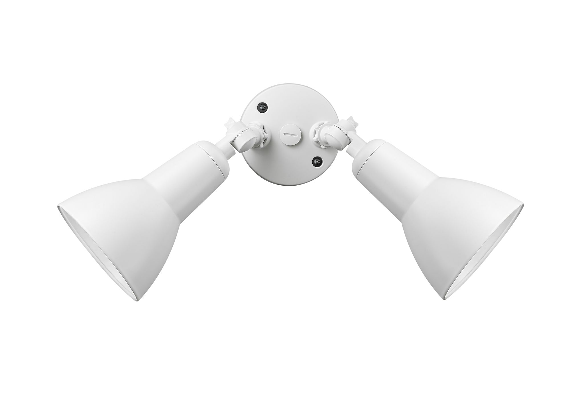 Image 5 Millennium 2-Light 5.25" Matte White Security Flood Light with Metal Shade more views