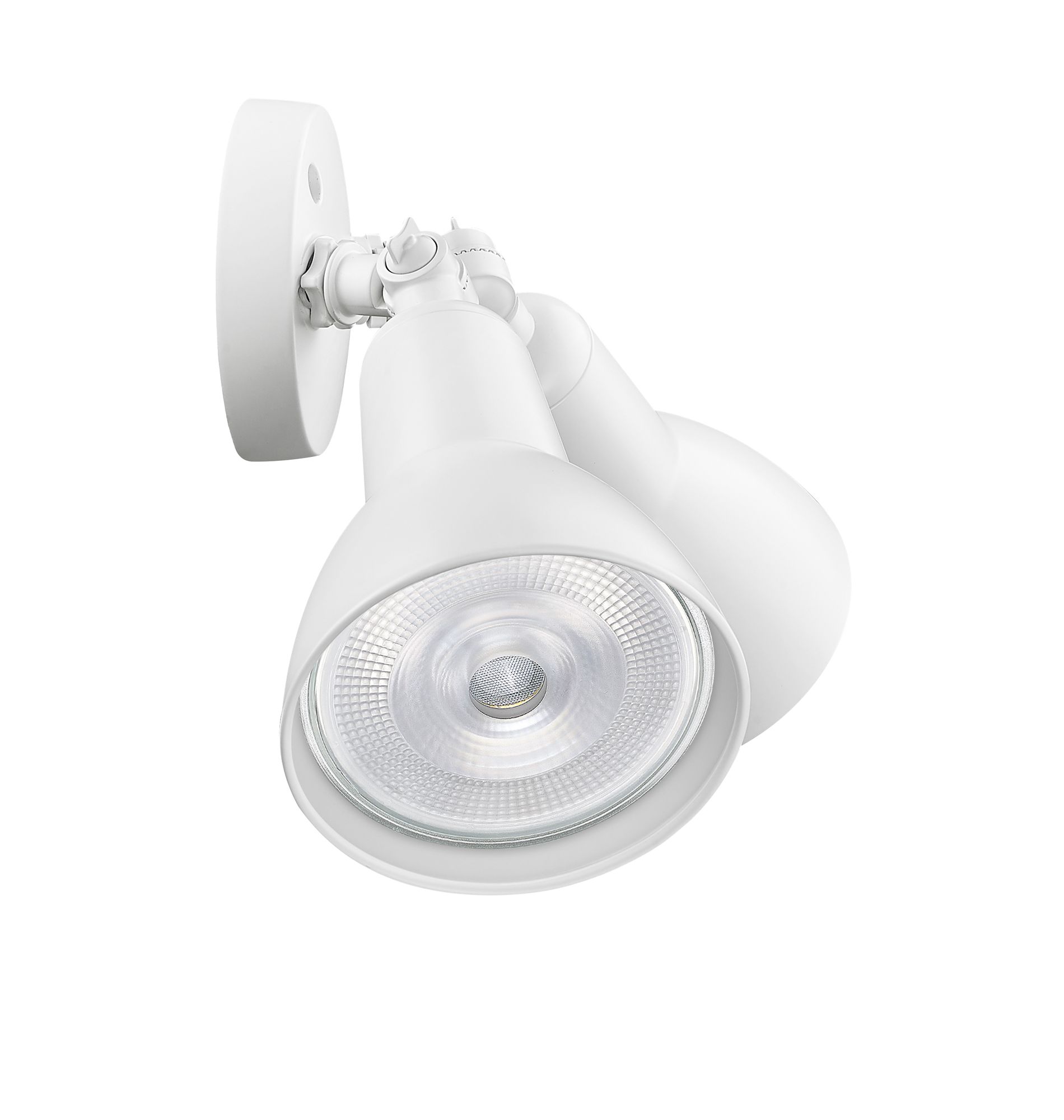 Image 7 Millennium 2-Light 5.25" Matte White Security Flood Light with Metal Shade more views