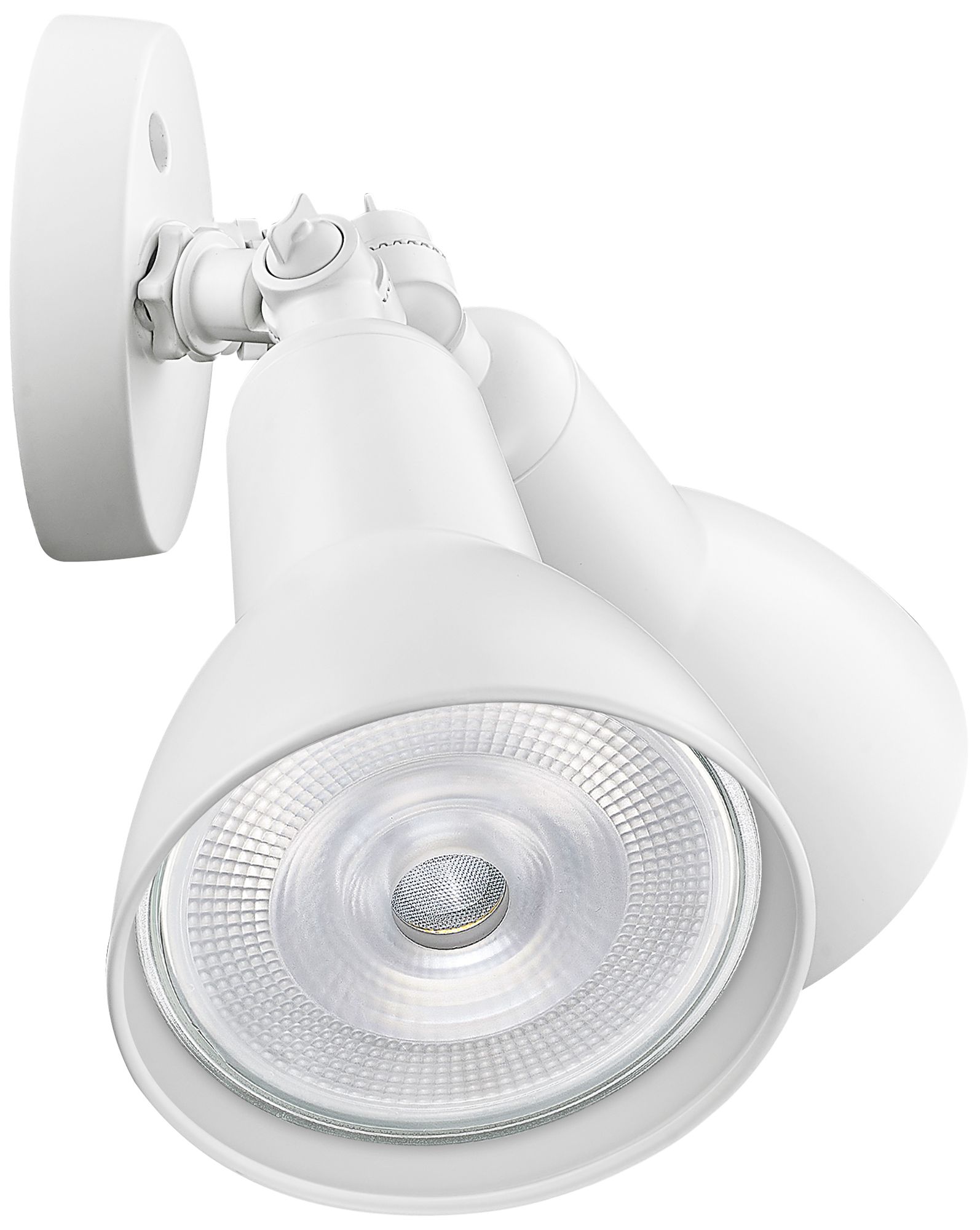 Millennium 2-Light 5.25" Matte White Security Flood Light with Metal Shade
