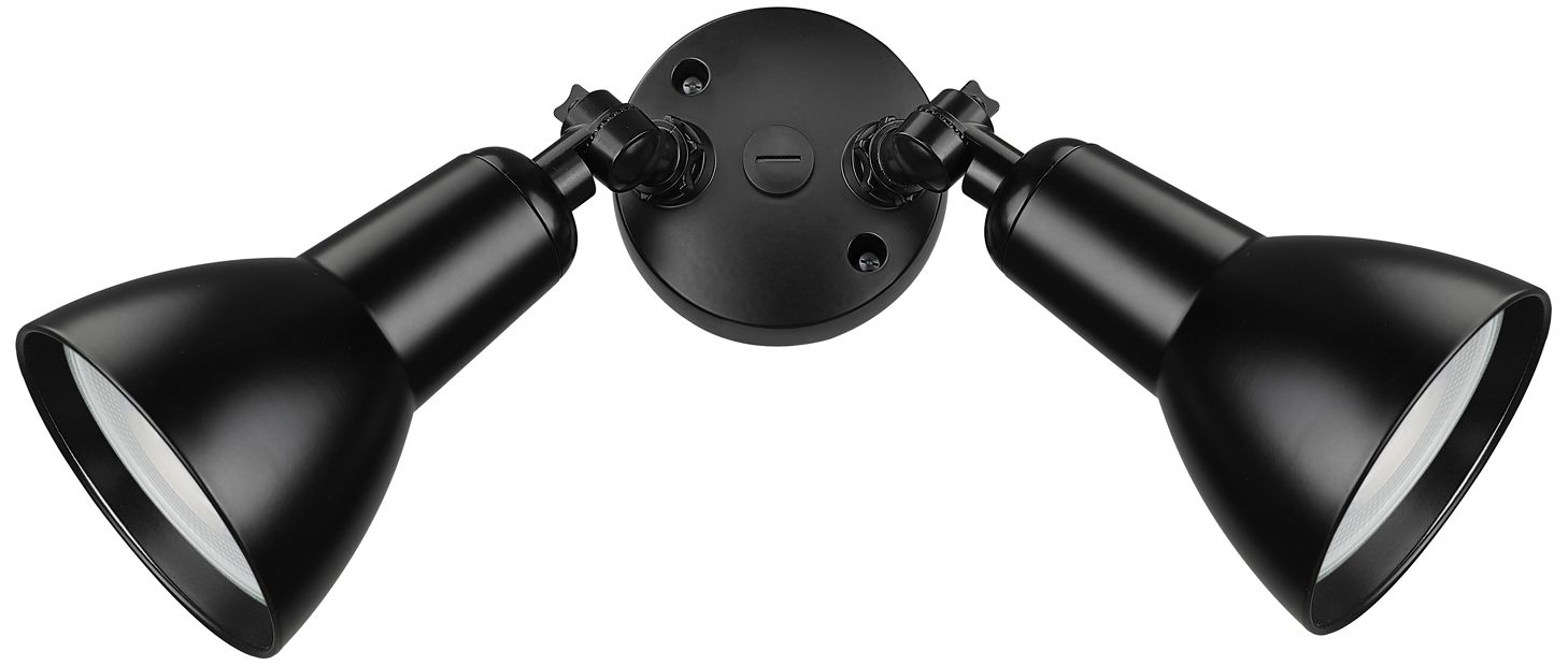 Millennium 2-Light 5.25" Powder Coated Black Security Flood Light