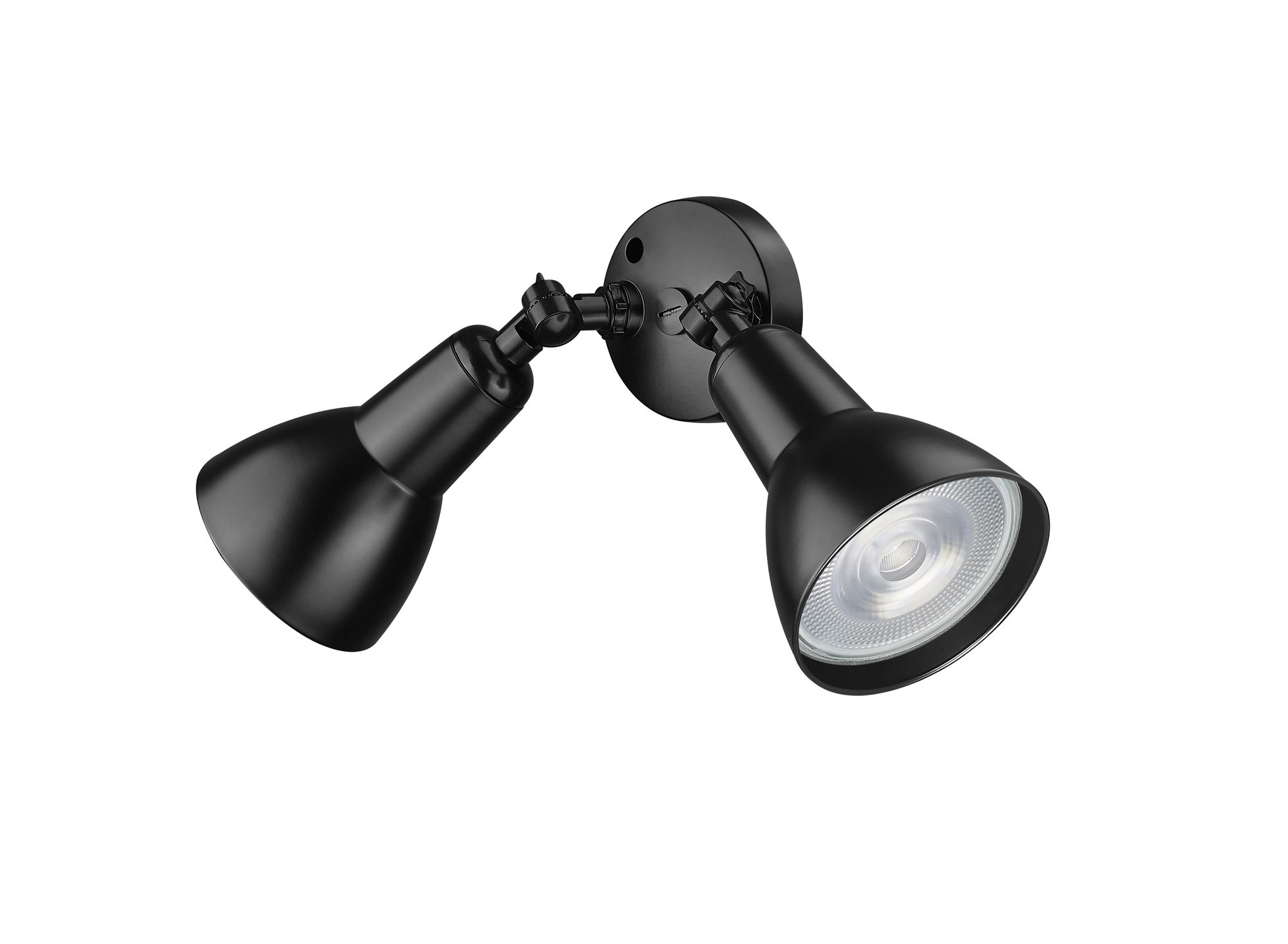 Image 5 Millennium 2-Light 5.25" Powder Coated Black Security Flood Light more views