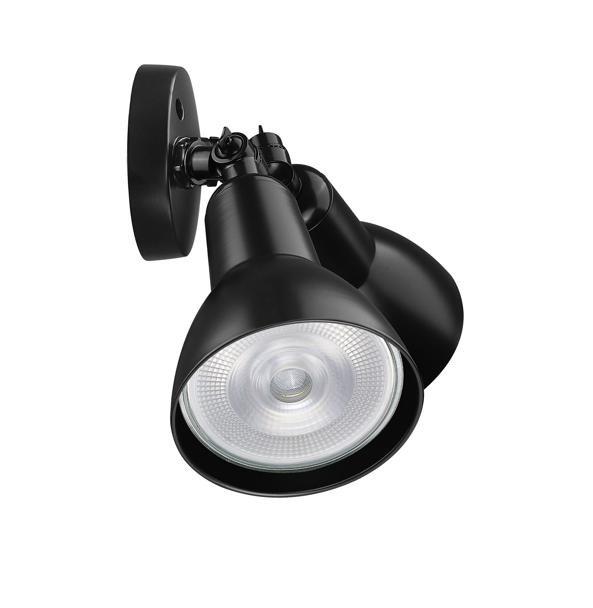 Image 7 Millennium 2-Light 5.25" Powder Coated Black Security Flood Light more views