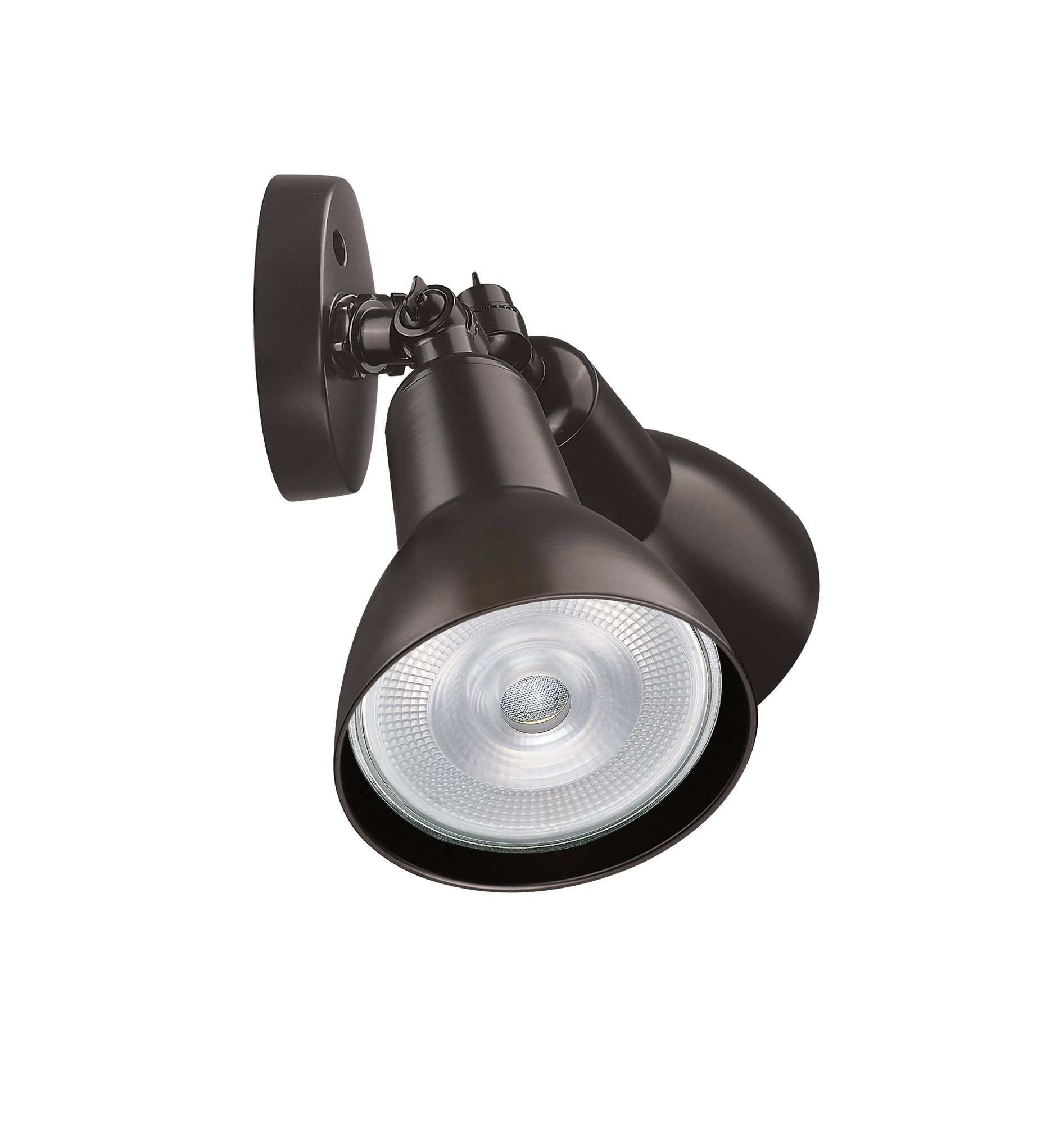 Millennium 2-Light 5.25" Powder Coated Bronze Security Flood Light