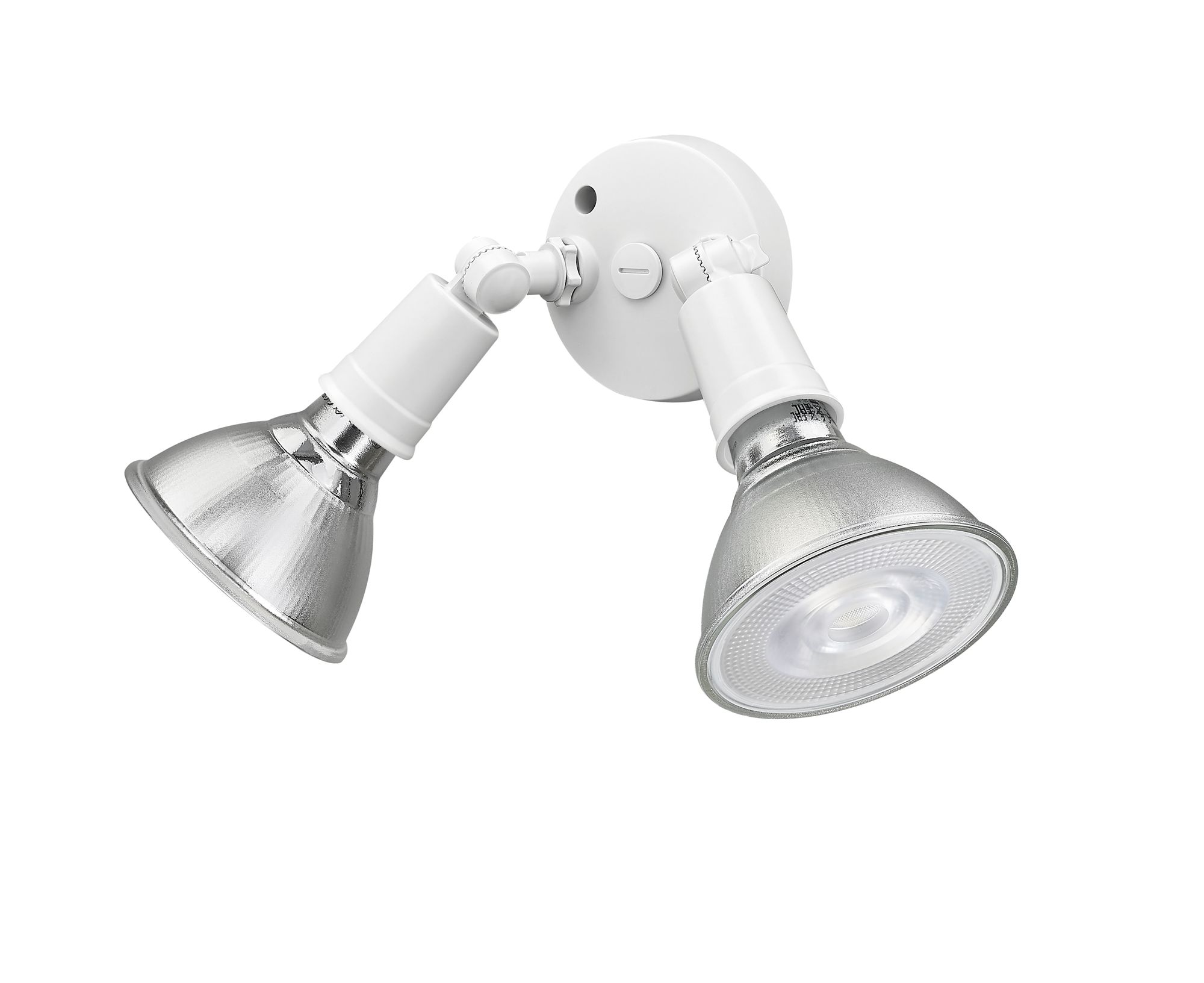Image 5 Millennium 2-Light 9.25" Matte White Security Flood Light with Metal Shade more views