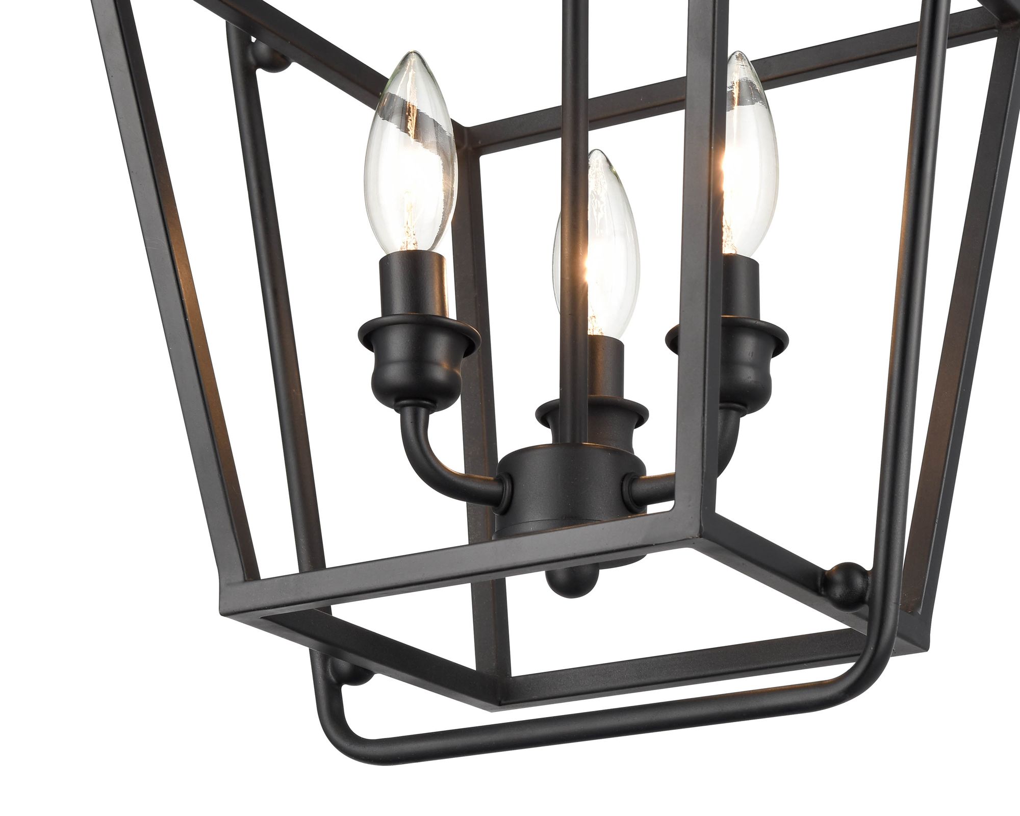 Image 6 Millennium 3-Light 12" Matte Black Pendant with Glass Shade more views
