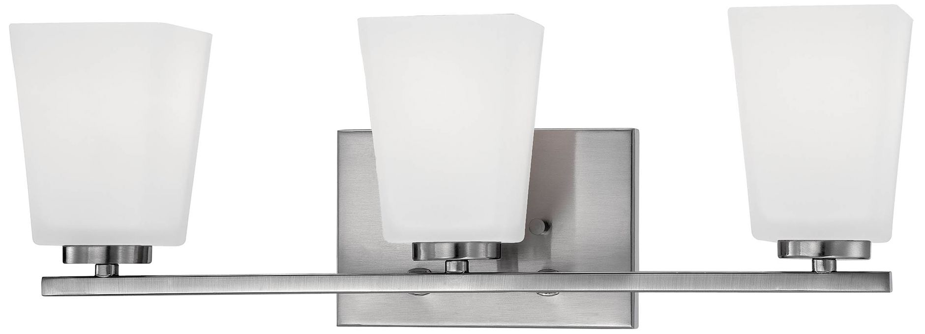 Millennium 3-Light 21" Brushed Nickel Vanity Light with Glass Shade
