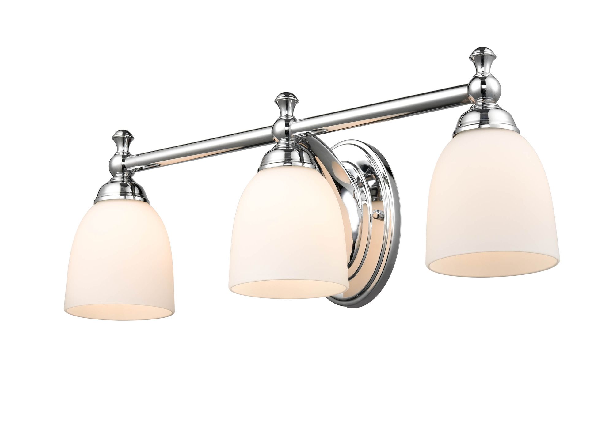 Image 2 Millennium 3-Light 22" Chrome Vanity Light with Glass Shade more views