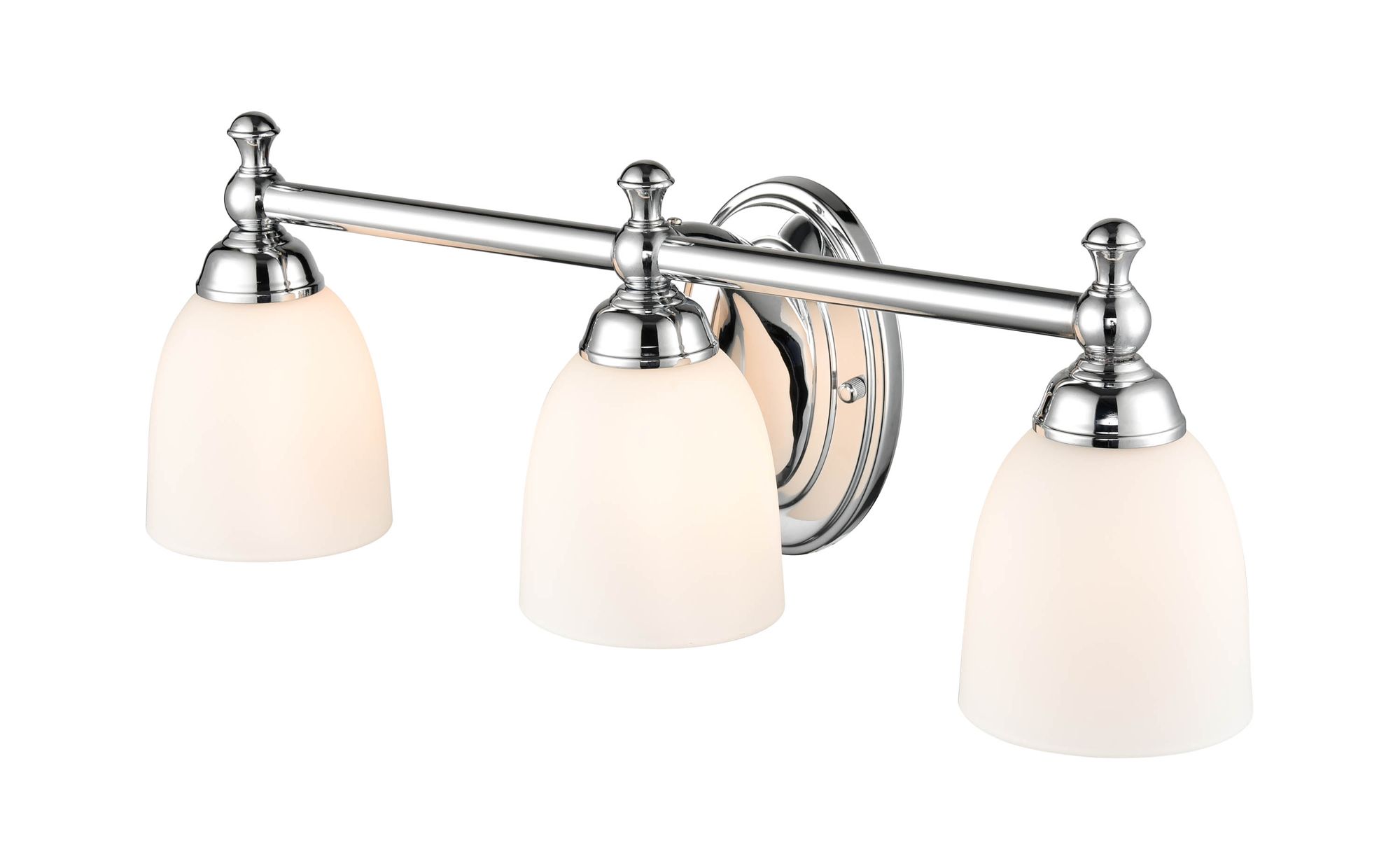 Image 3 Millennium 3-Light 22" Chrome Vanity Light with Glass Shade more views