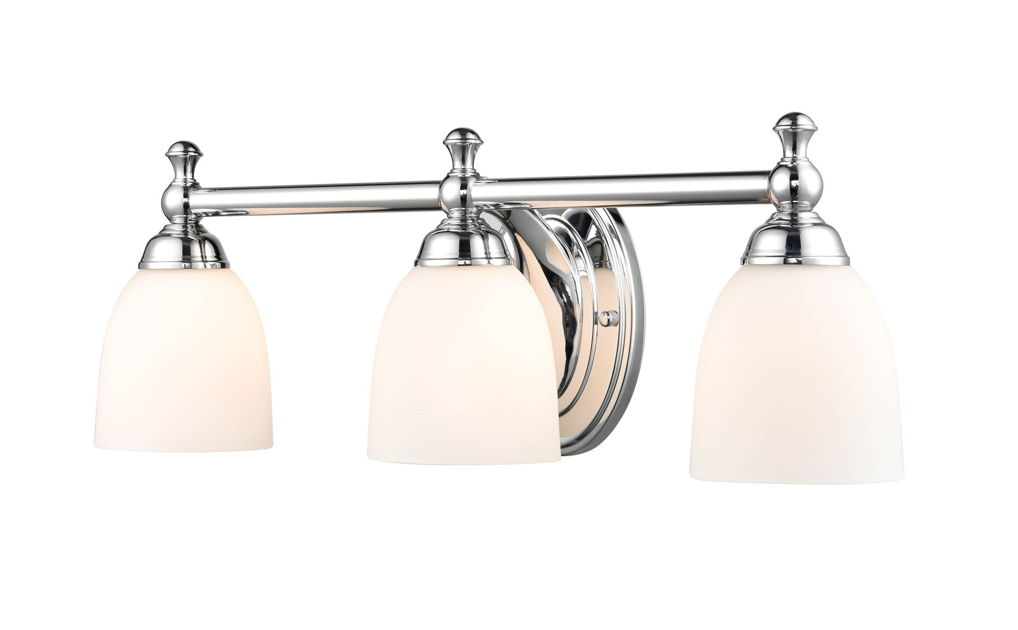 Image 4 Millennium 3-Light 22" Chrome Vanity Light with Glass Shade more views