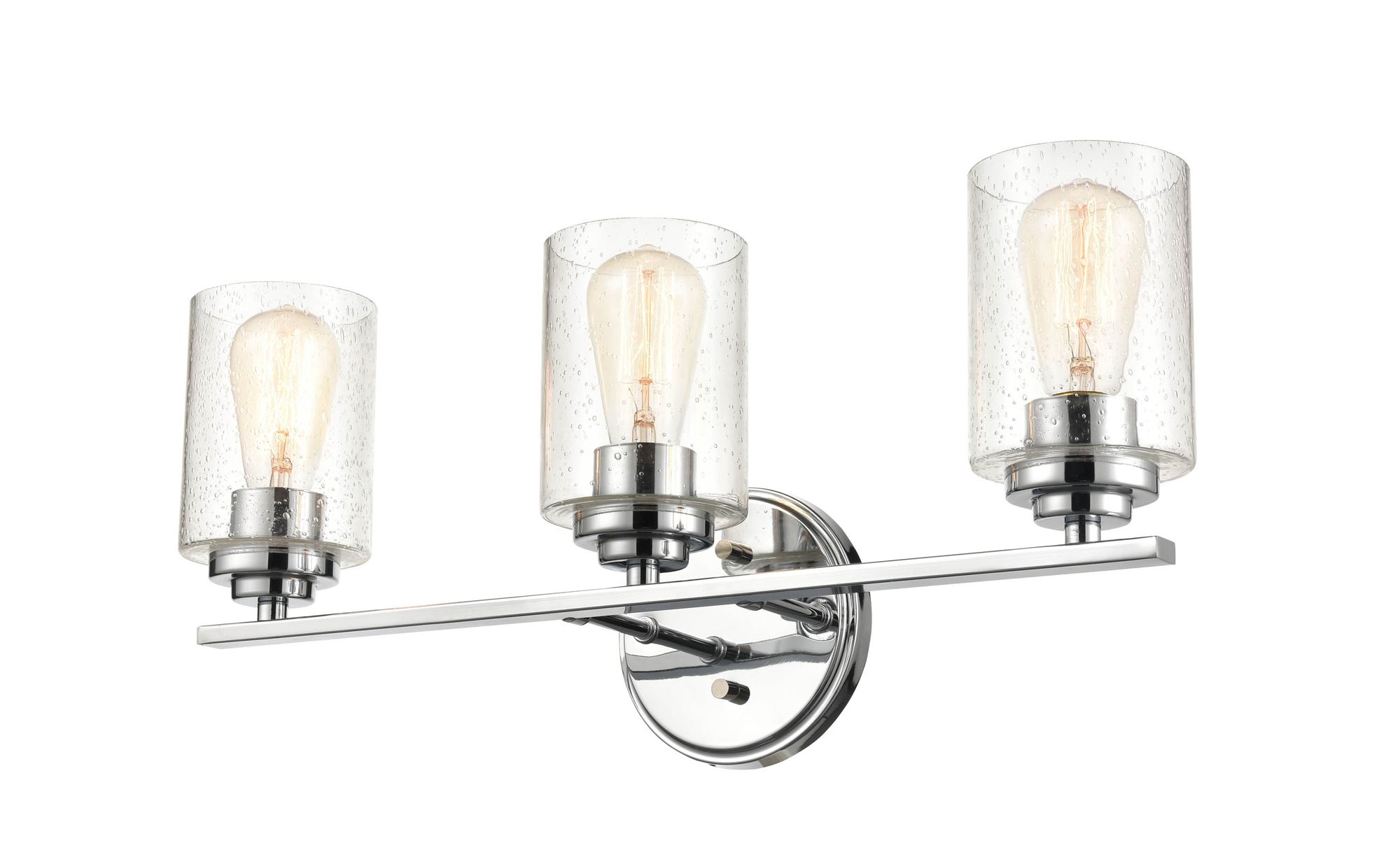 Image 3 Millennium 3-Light 22" Chrome Vanity Light with Glass Shade more views