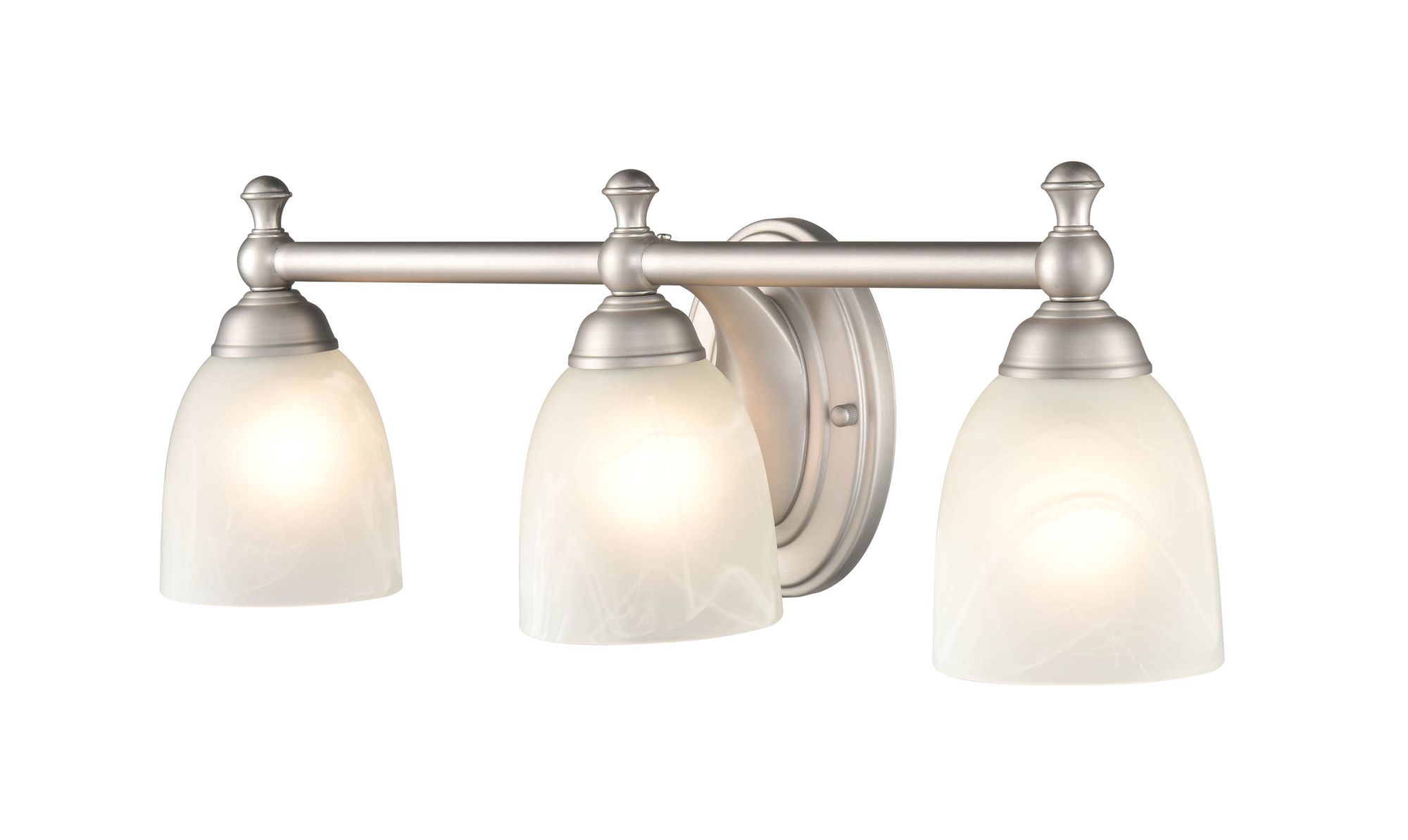 Image 2 Millennium 3-Light 22" Satin Nickel Vanity Light with Glass Shade more views