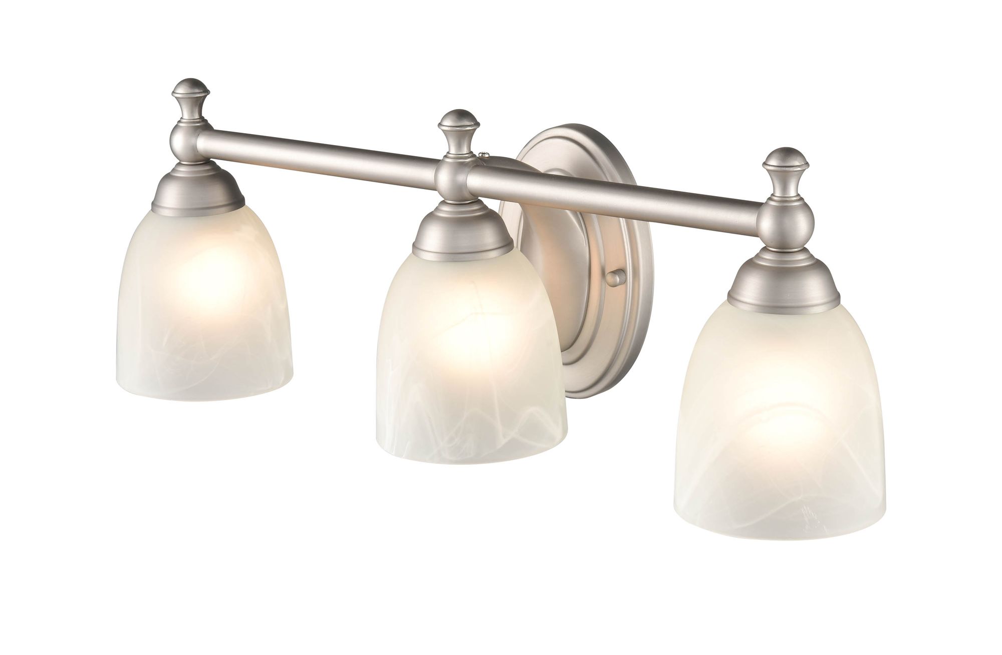 Image 4 Millennium 3-Light 22" Satin Nickel Vanity Light with Glass Shade more views
