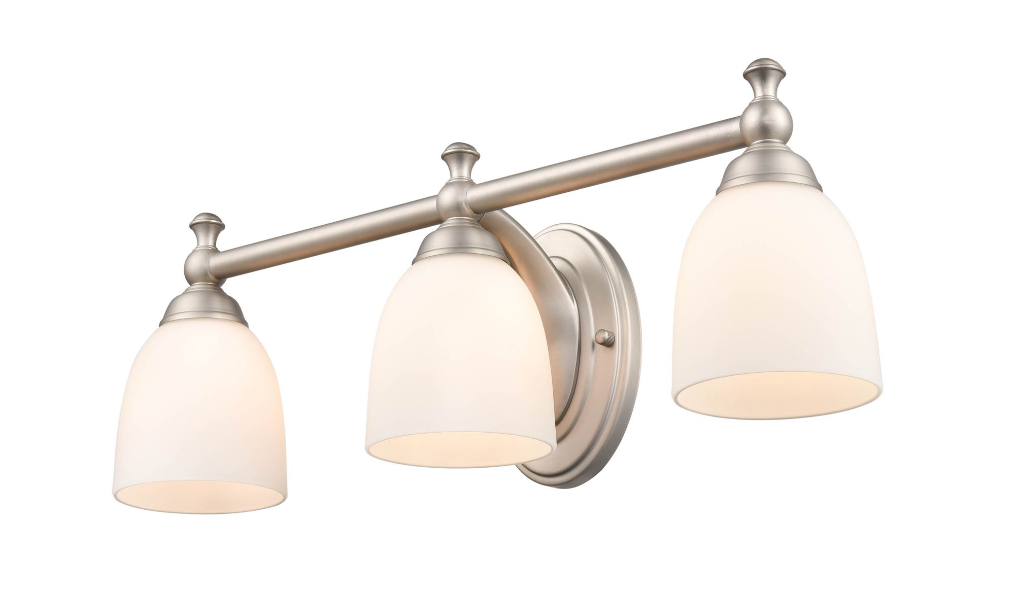 Image 2 Millennium 3-Light 22" Satin Nickel Vanity Light with Glass Shade more views