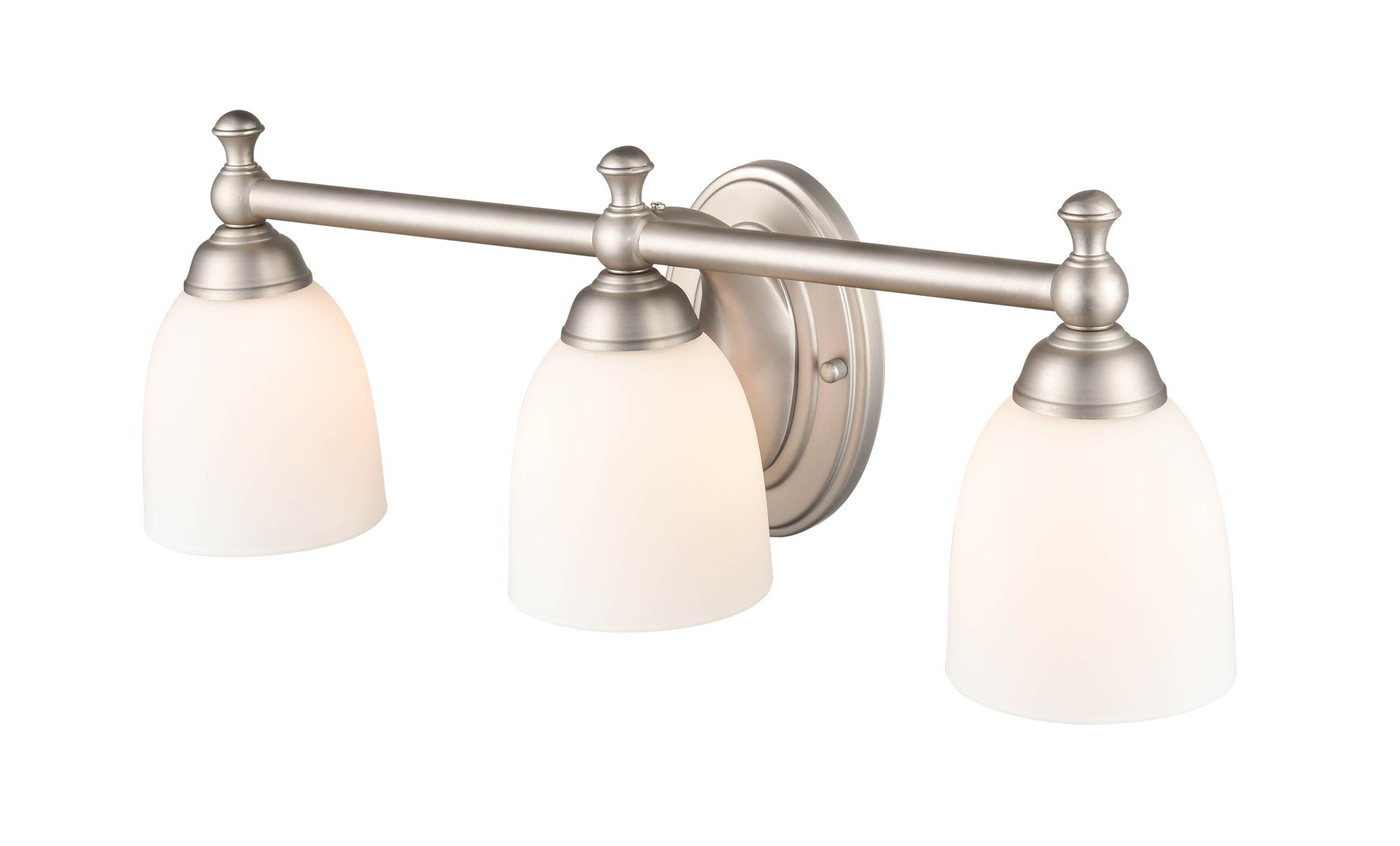 Image 3 Millennium 3-Light 22" Satin Nickel Vanity Light with Glass Shade more views