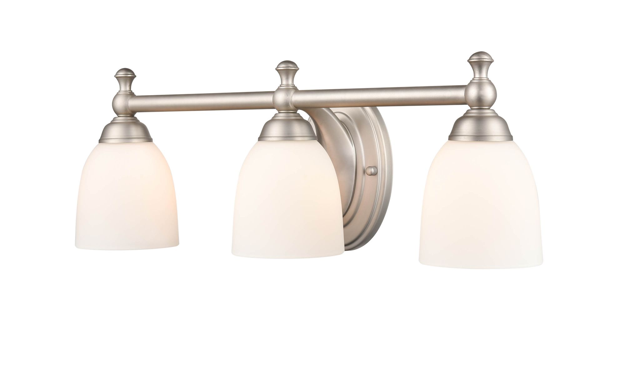 Image 4 Millennium 3-Light 22" Satin Nickel Vanity Light with Glass Shade more views