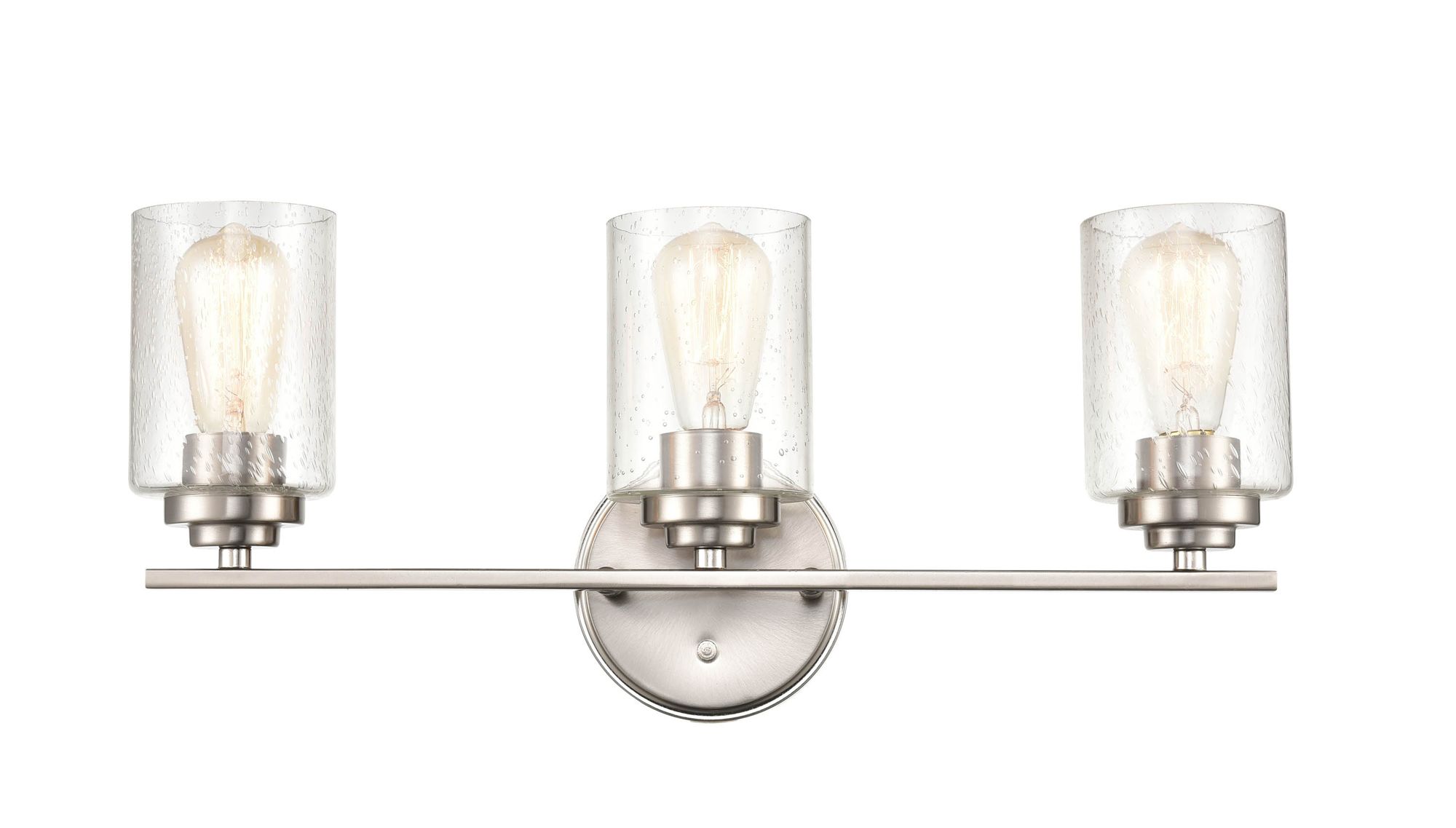 Image 4 Millennium 3-Light 22" Satin Nickel Vanity Light with Glass Shade more views