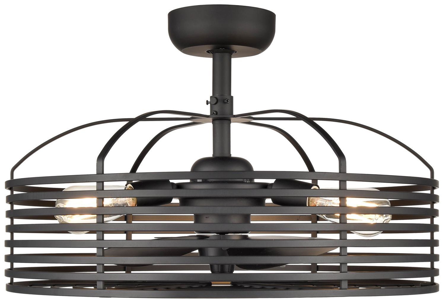 Millennium 3-Light 23.5" Matte Black Ceiling Fan Light with NA Shade