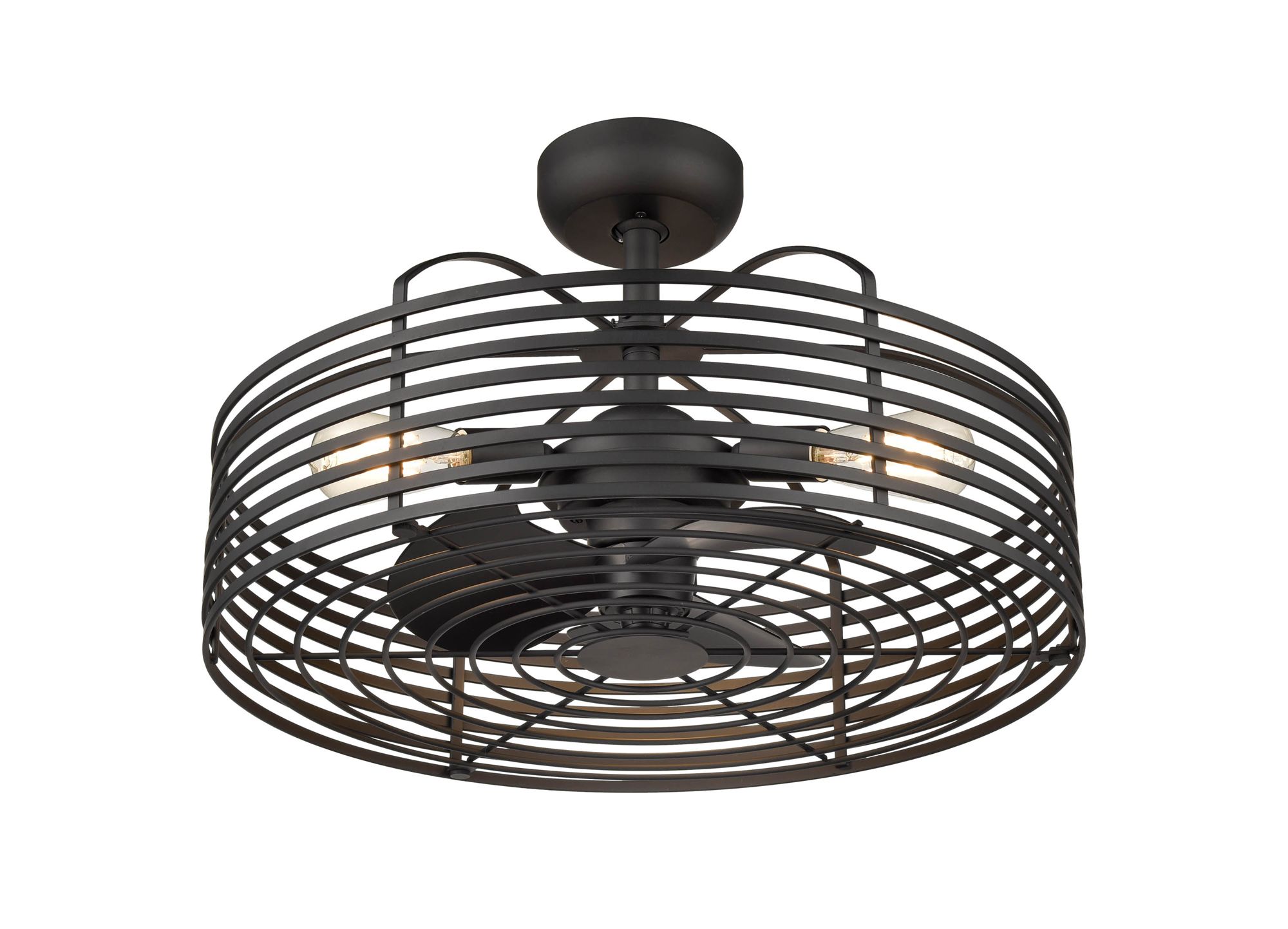 Image 3 Millennium 3-Light 23.5" Matte Black Ceiling Fan Light with NA Shade more views
