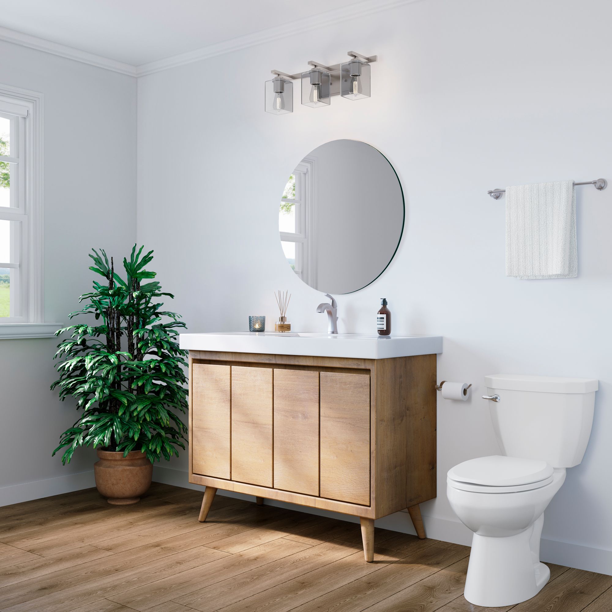 Image 5 Millennium 3-Light 23" Brushed Nickel Vanity Light more views