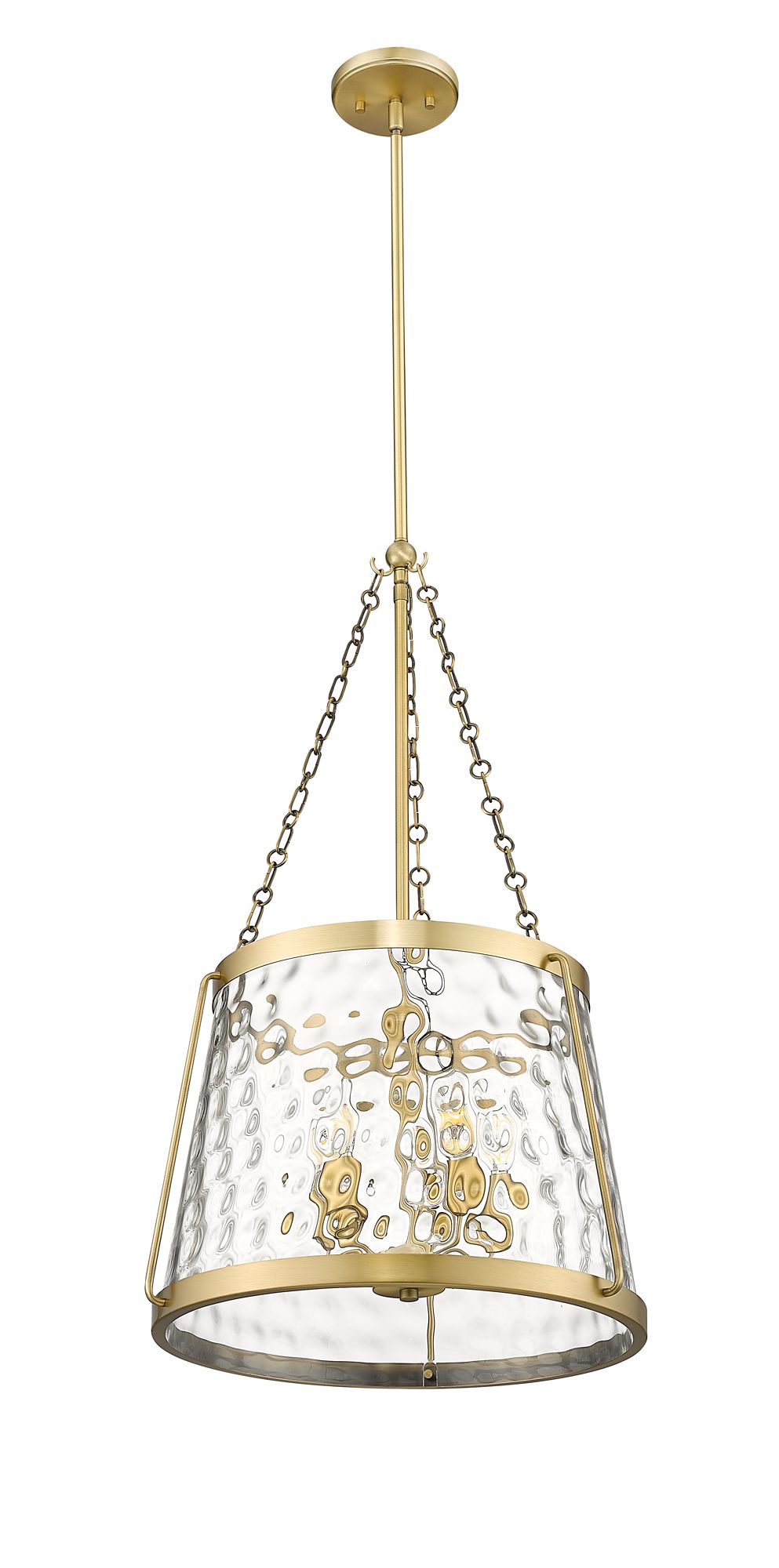 Image 4 Millennium Adabella 5-Light 18.13" Vintage Brass Pendant with Glass Shade more views