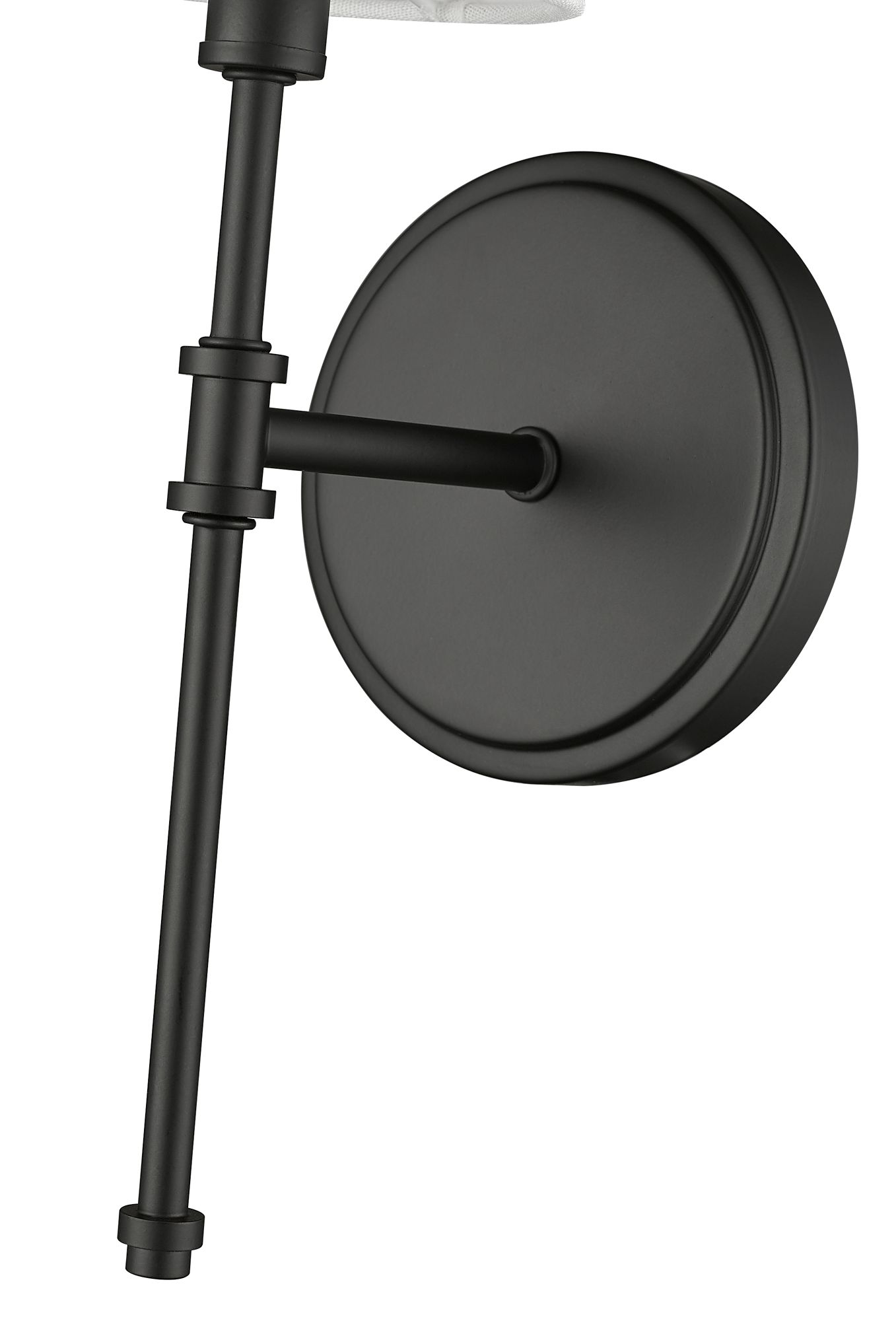 Image 4 Millennium Adorra 1-Light 5" Matte Black Wall Sconce with Fabric Shade more views
