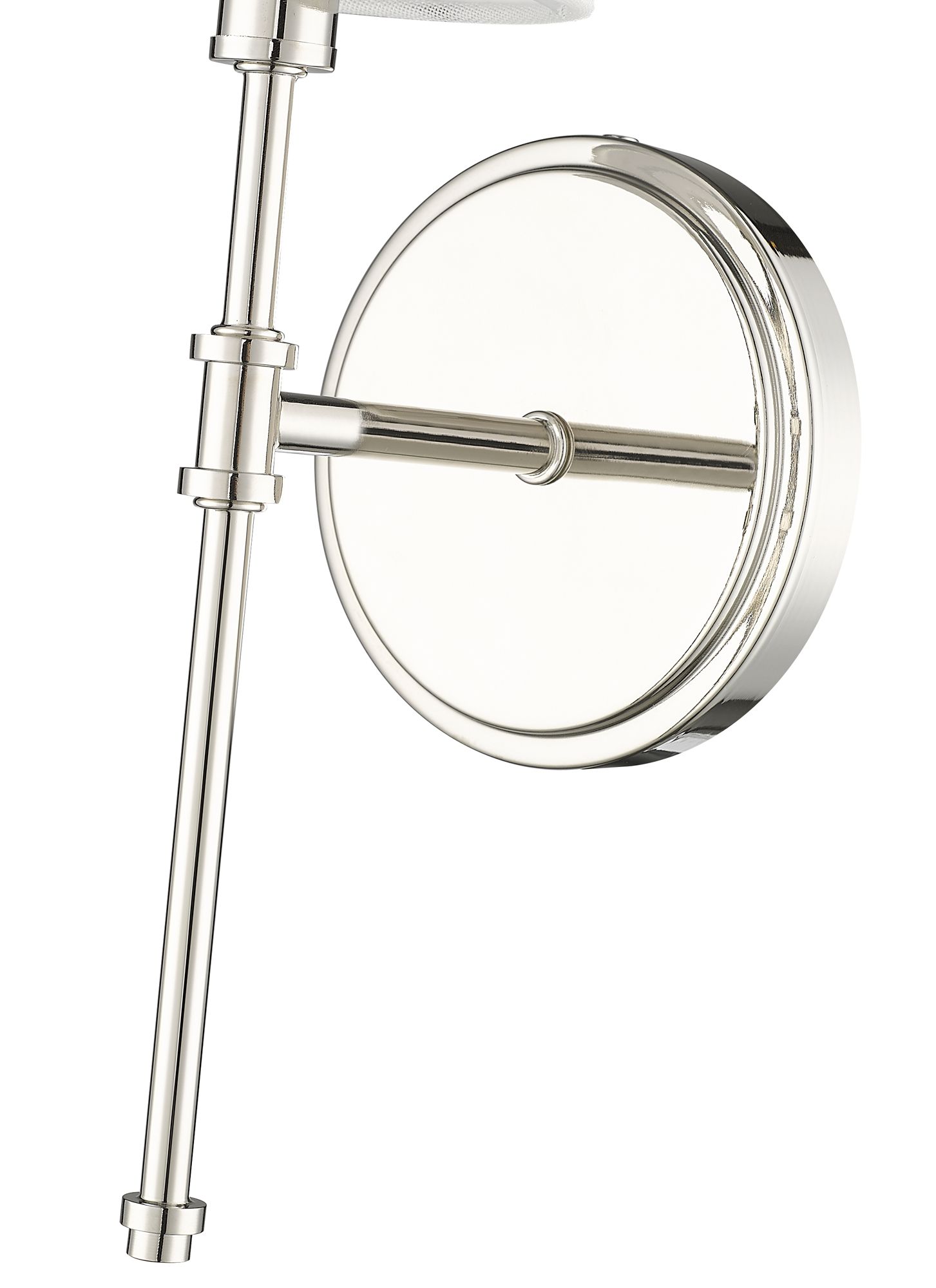 Image 6 Millennium Adorra 1-Light 5" Polished Nickel Wall Sconce with Fabric Shade more views