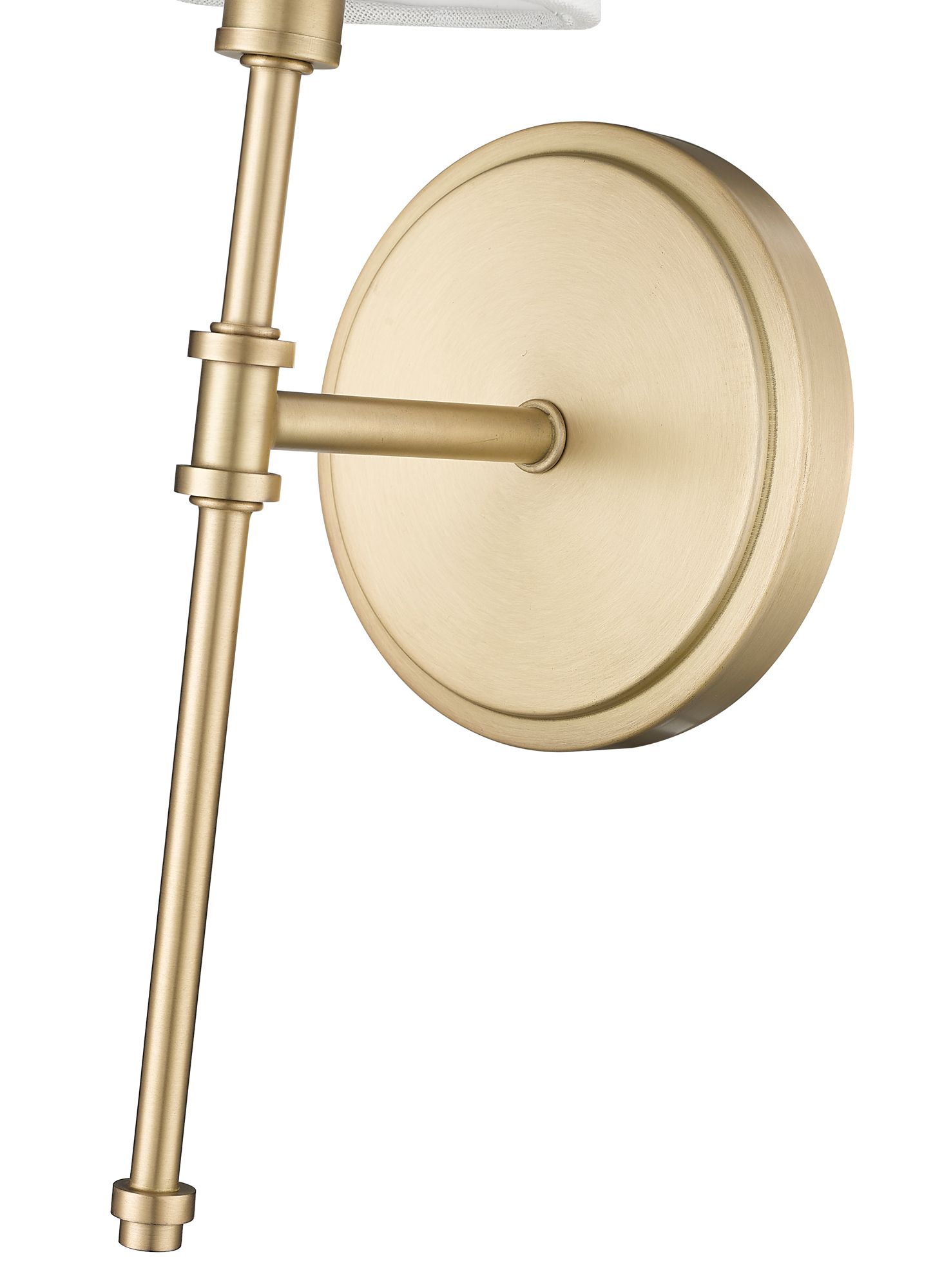 Image 4 Millennium Adorra 1-Light 5" Vintage Brass Wall Sconce with Fabric Shade more views