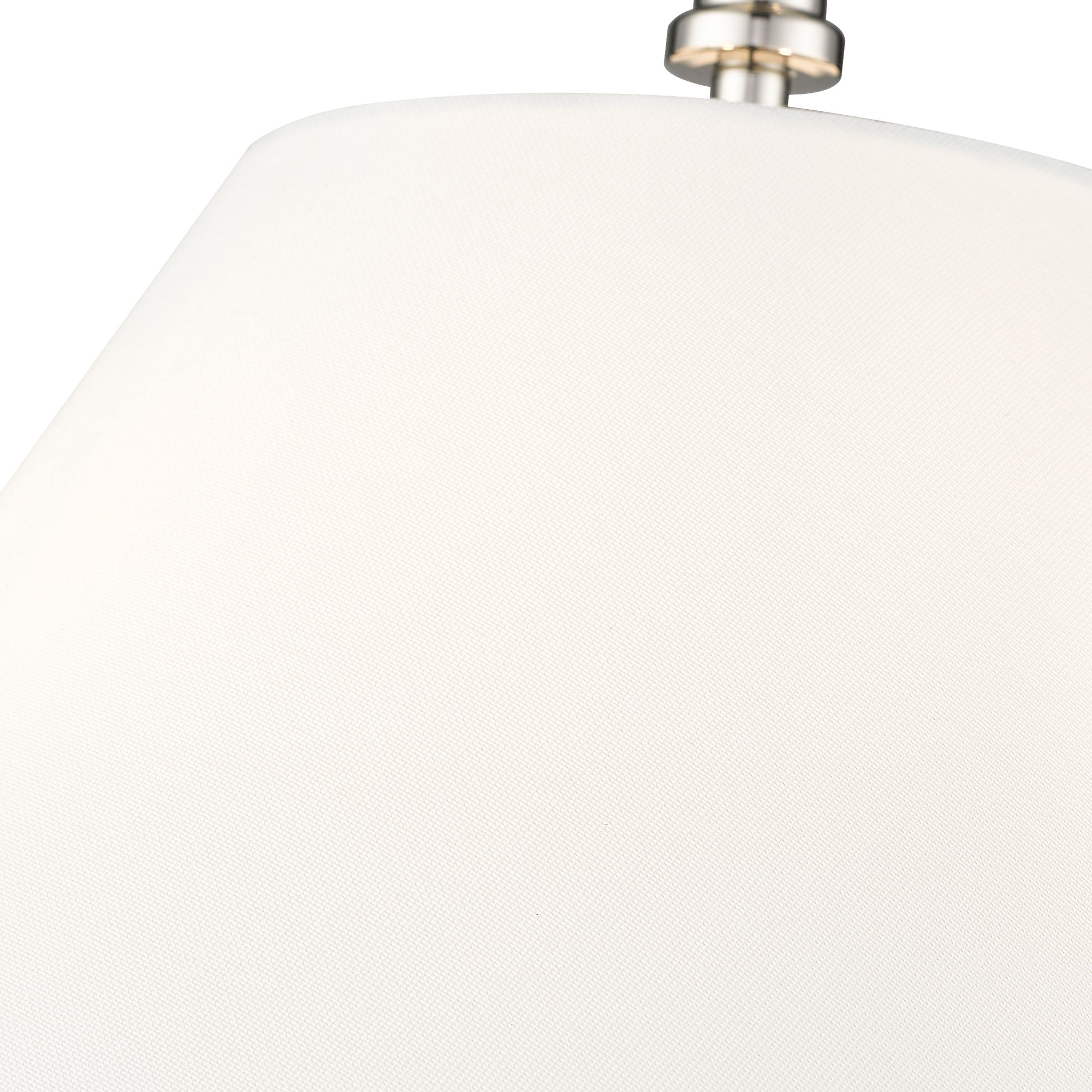 Image 3 Millennium Adorra 3-Light 16" Polished Nickel Semi-Flush with Fabric S more views