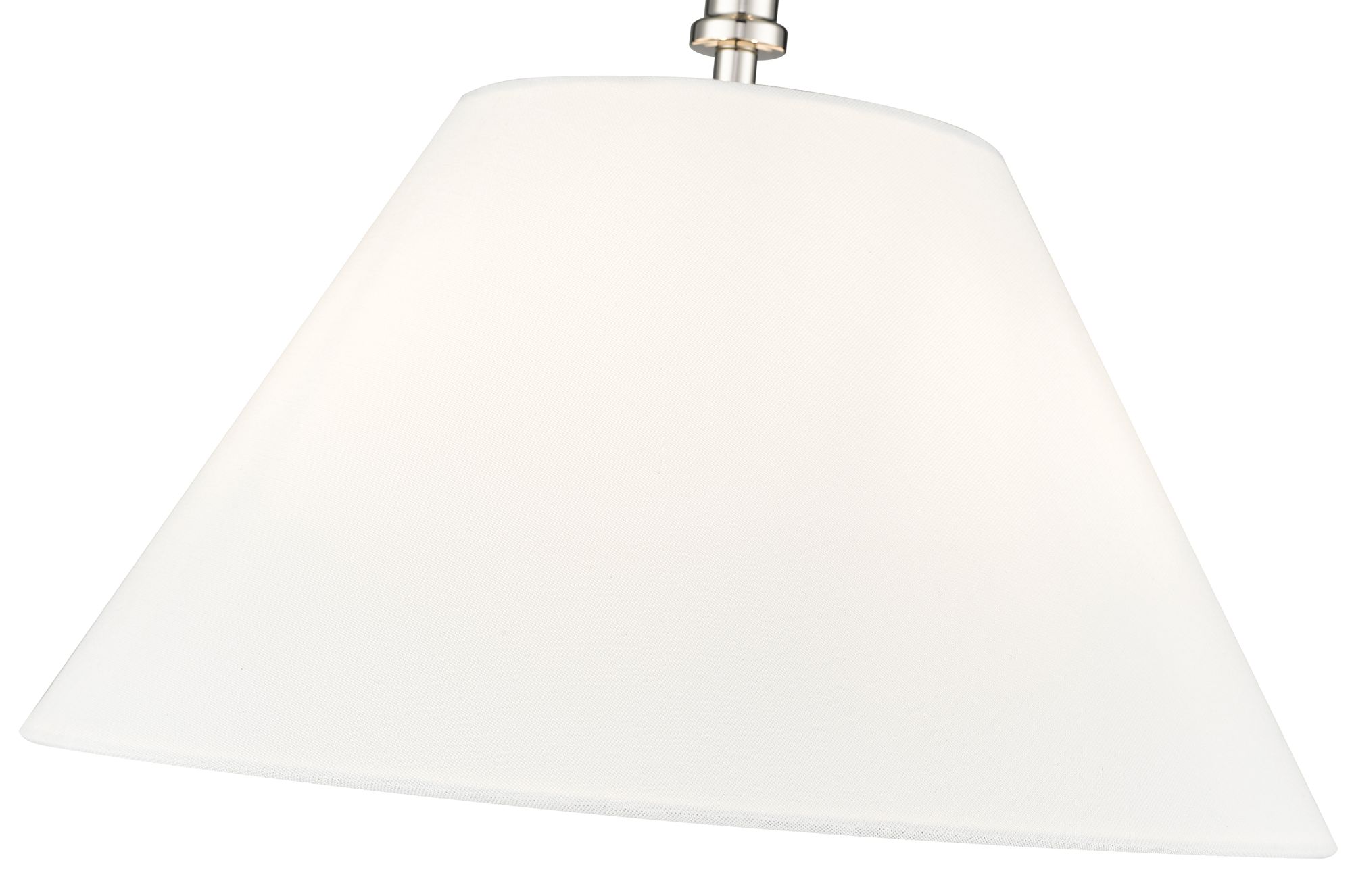 Image 4 Millennium Adorra 3-Light 16" Polished Nickel Semi-Flush with Fabric S more views