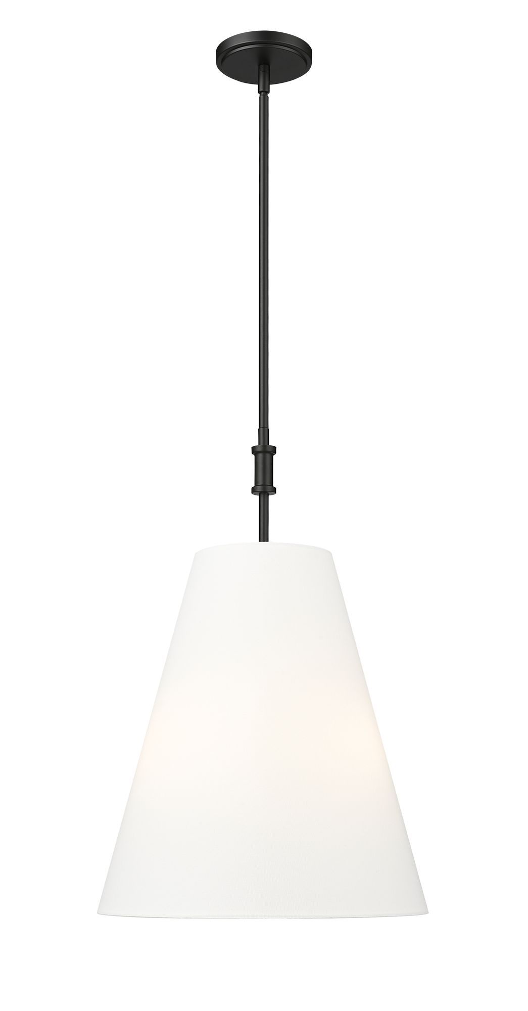 Image 2 Millennium Adorra 3-Light 16" Matte Black Pendant with Fabric Shade more views