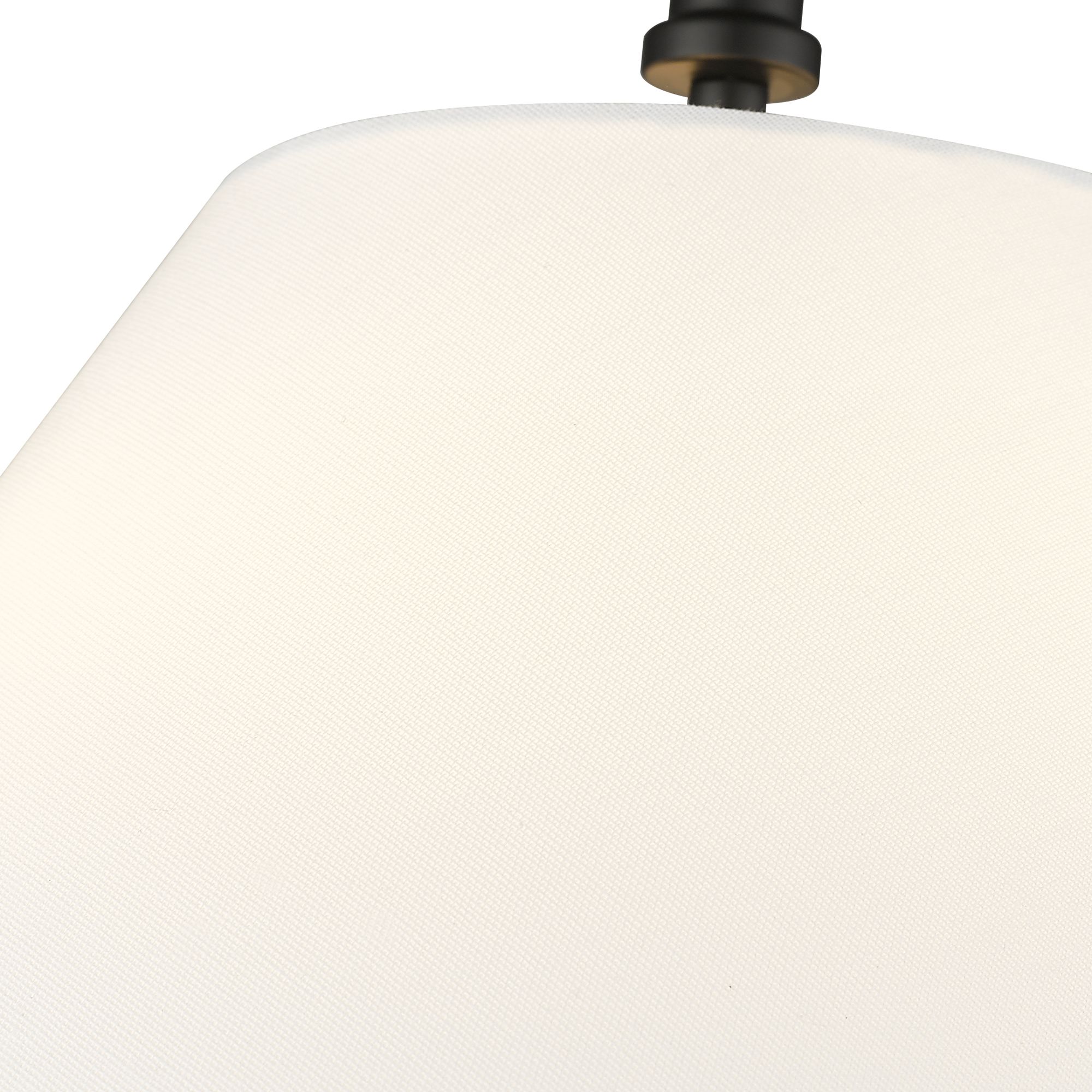 Image 3 Millennium Adorra 3-Light 16" Matte Black Semi-Flush with Fabric Shade more views