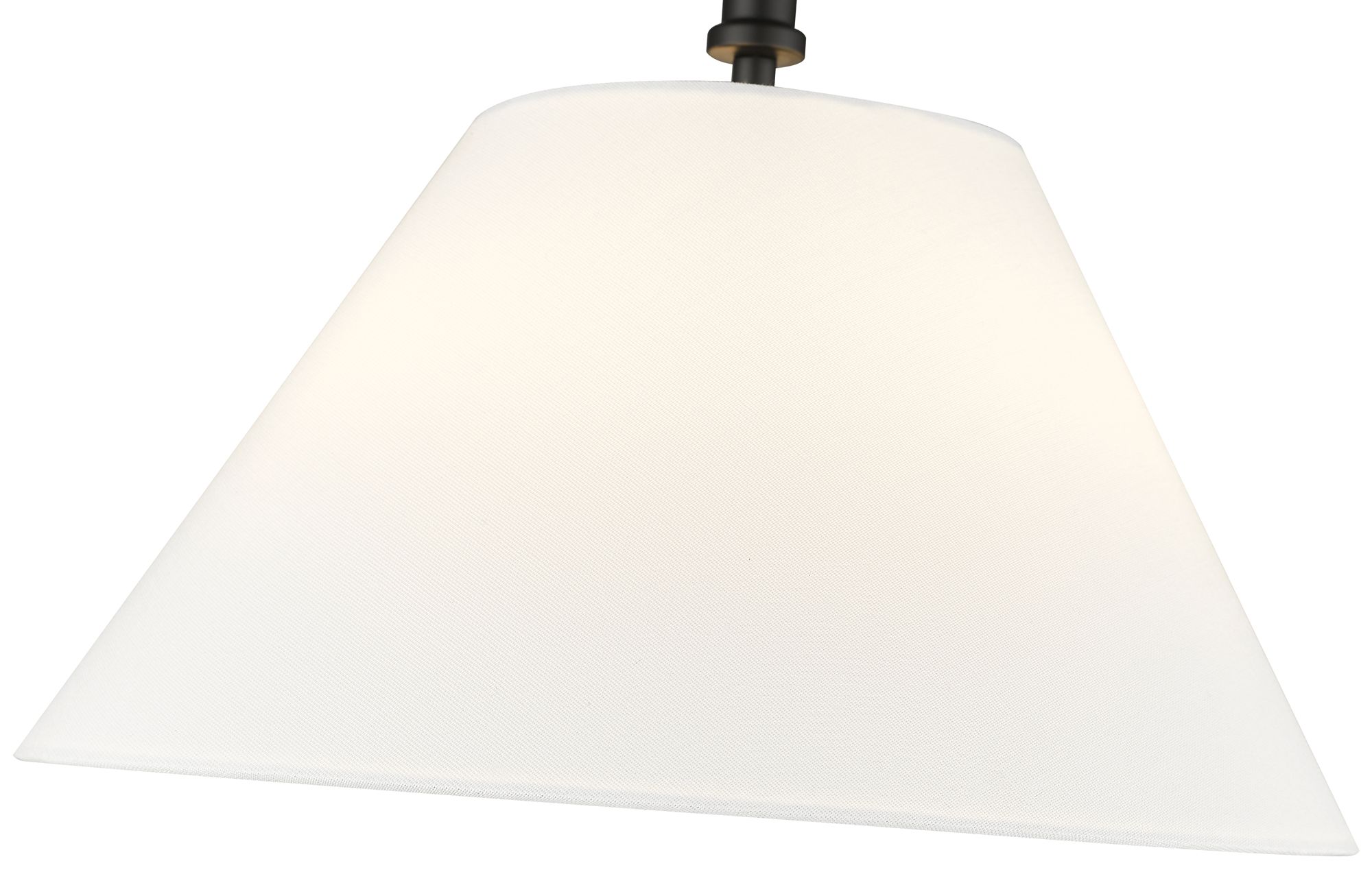 Image 4 Millennium Adorra 3-Light 16" Matte Black Semi-Flush with Fabric Shade more views