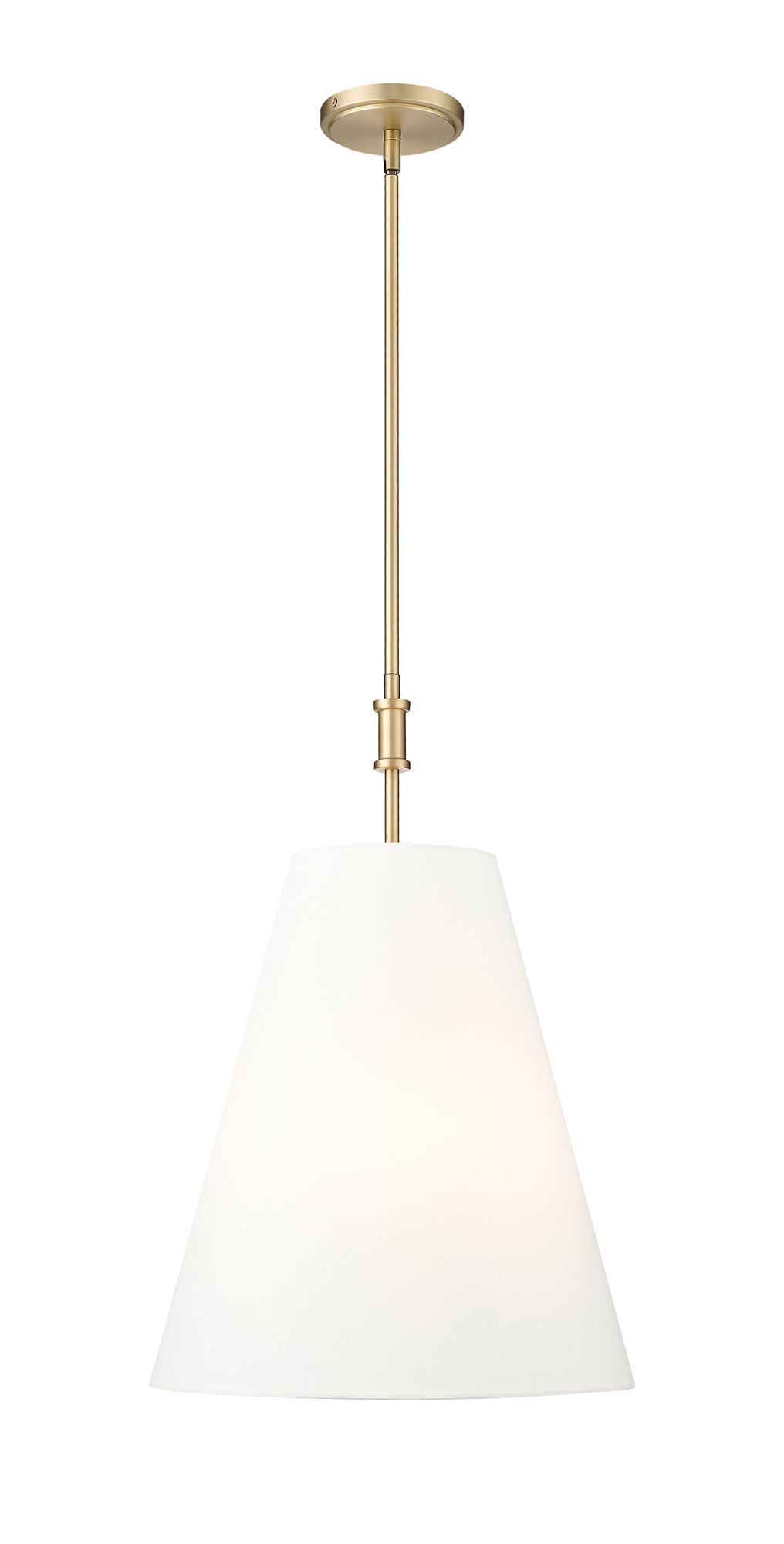 Image 2 Millennium Adorra 3-Light 16" Vintage Brass Pendant with Fabric Shade more views