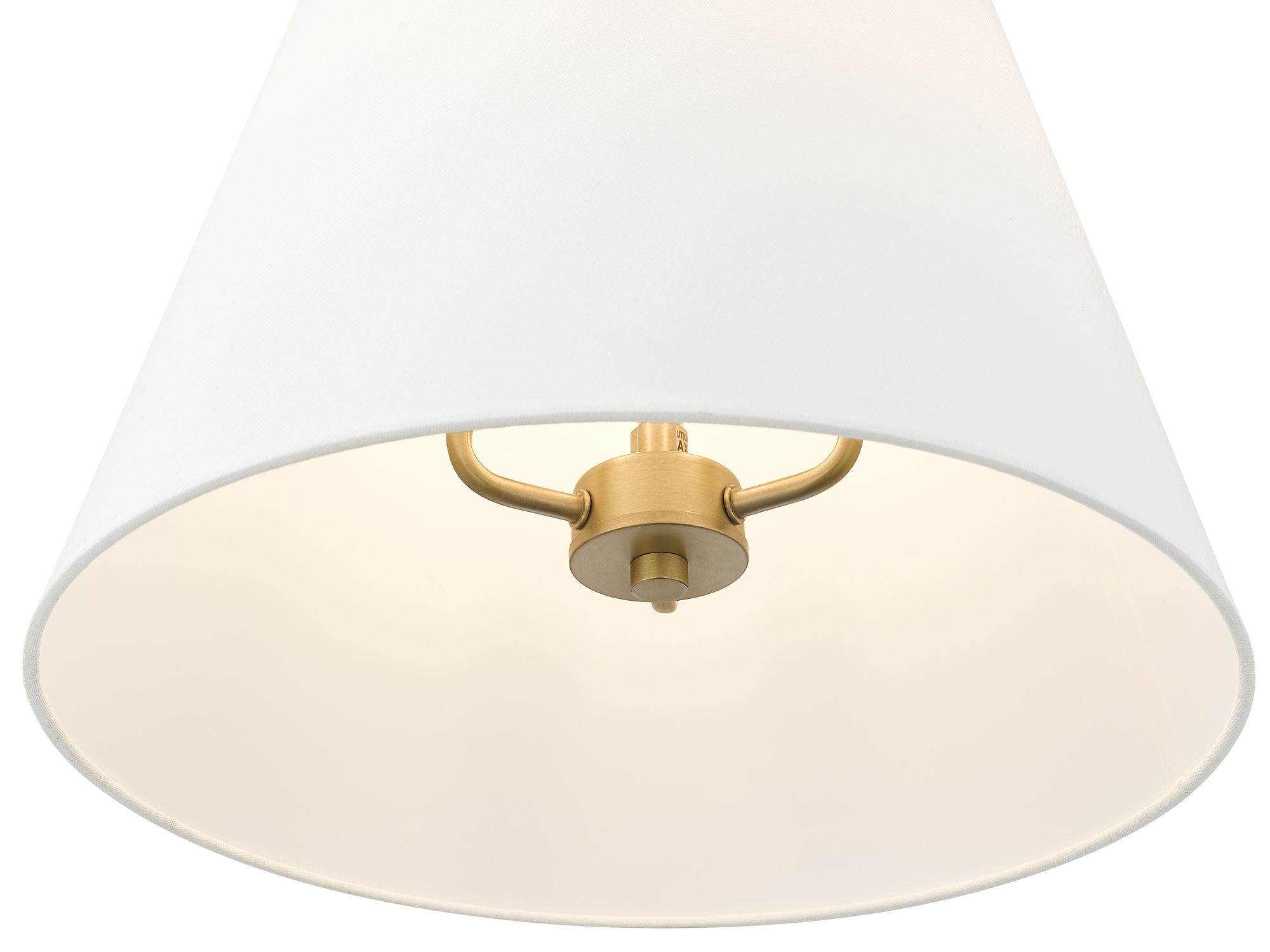 Image 3 Millennium Adorra 3-Light 16" Vintage Brass Pendant with Fabric Shade more views