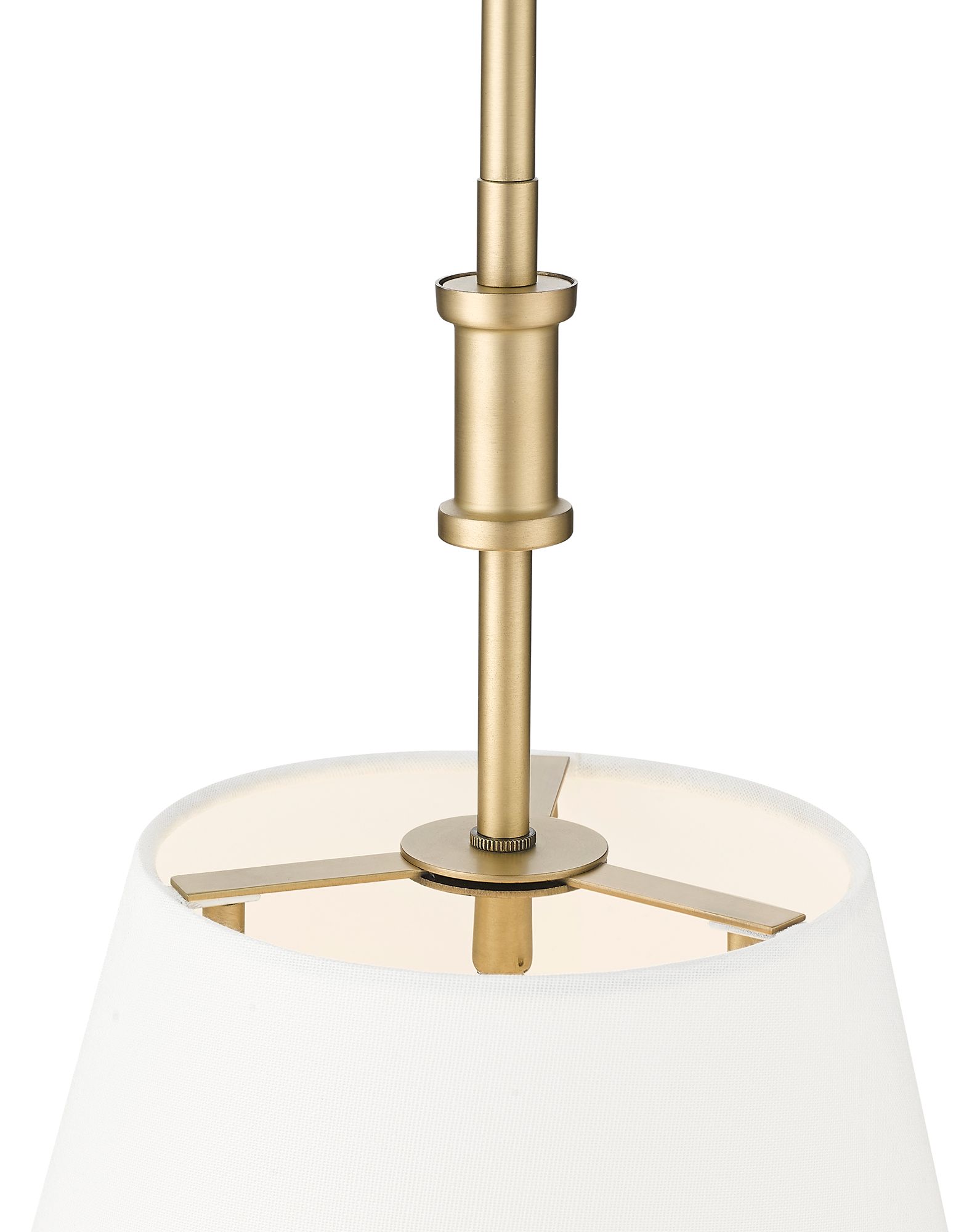 Image 4 Millennium Adorra 3-Light 16" Vintage Brass Pendant with Fabric Shade more views