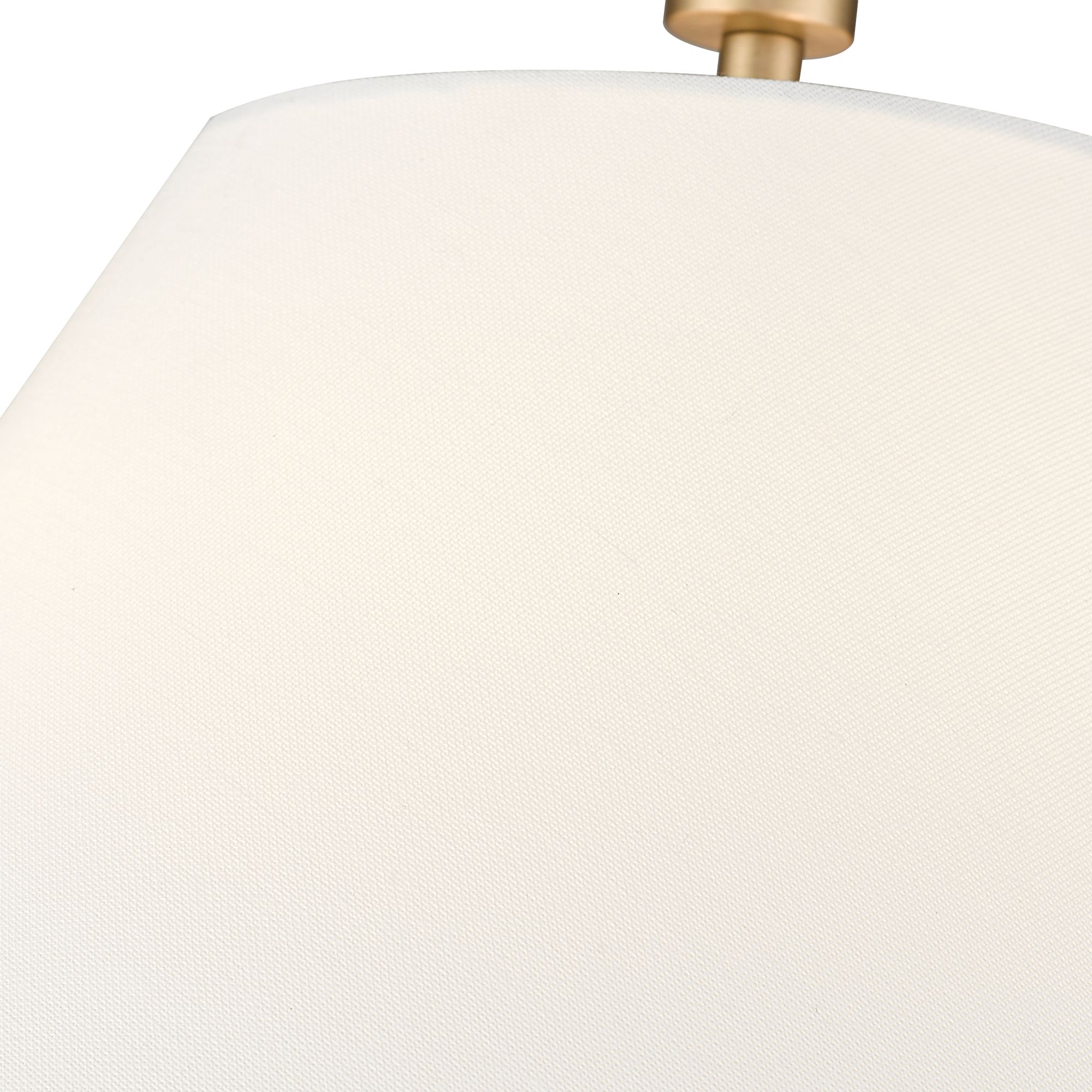 Image 3 Millennium Adorra 3-Light 16" Vintage Brass Semi-Flush with Fabric Shade more views