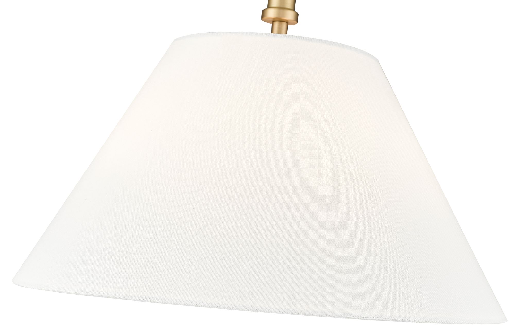 Image 4 Millennium Adorra 3-Light 16" Vintage Brass Semi-Flush with Fabric Shade more views