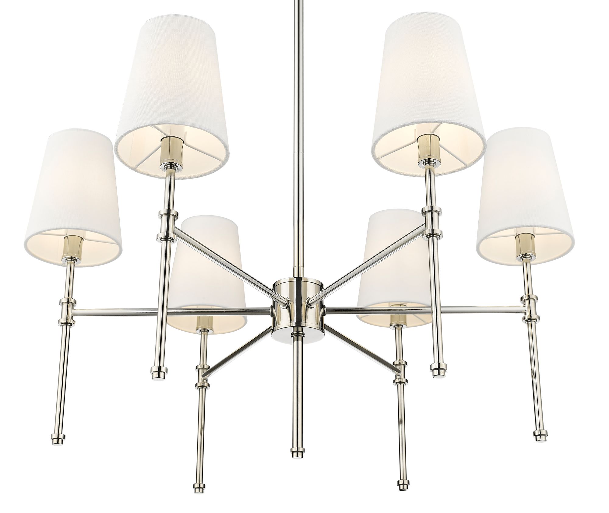 Image 3 Millennium Adorra 6-Light 25.75" Polished Nickel Chandelier with Shade more views