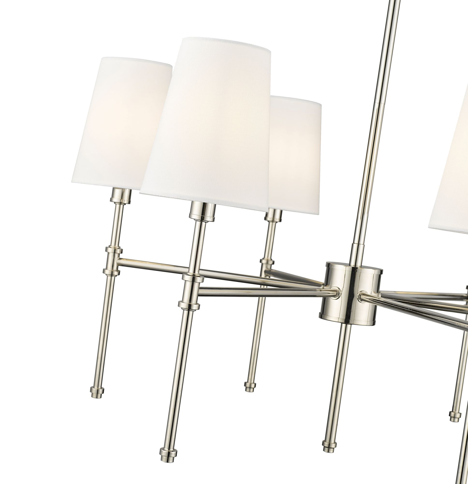 Image 5 Millennium Adorra 6-Light 25.75" Polished Nickel Chandelier with Shade more views