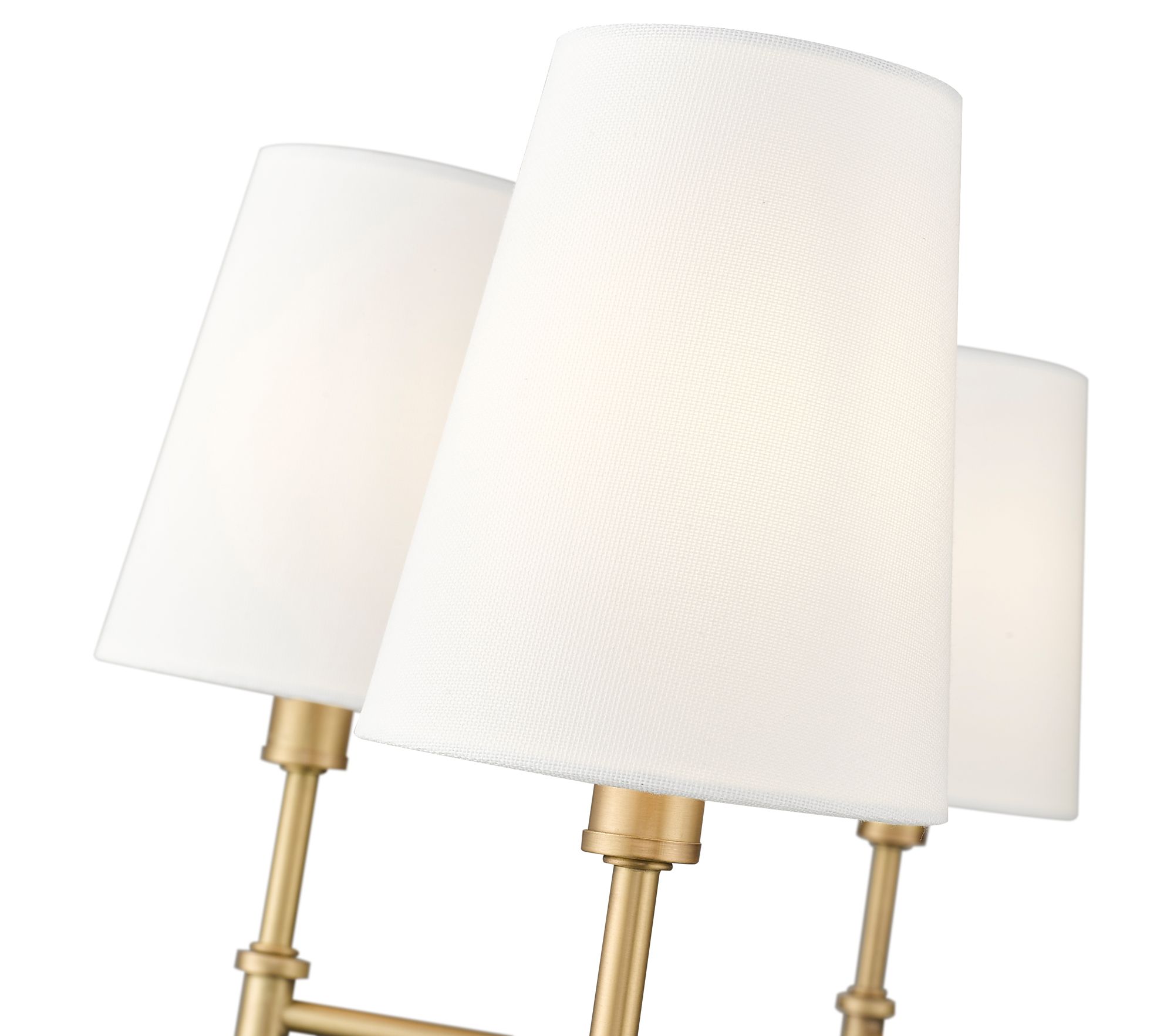 Image 4 Millennium Adorra 6-Light 25.75" Vintage Brass Chandelier with Fabric Shade more views