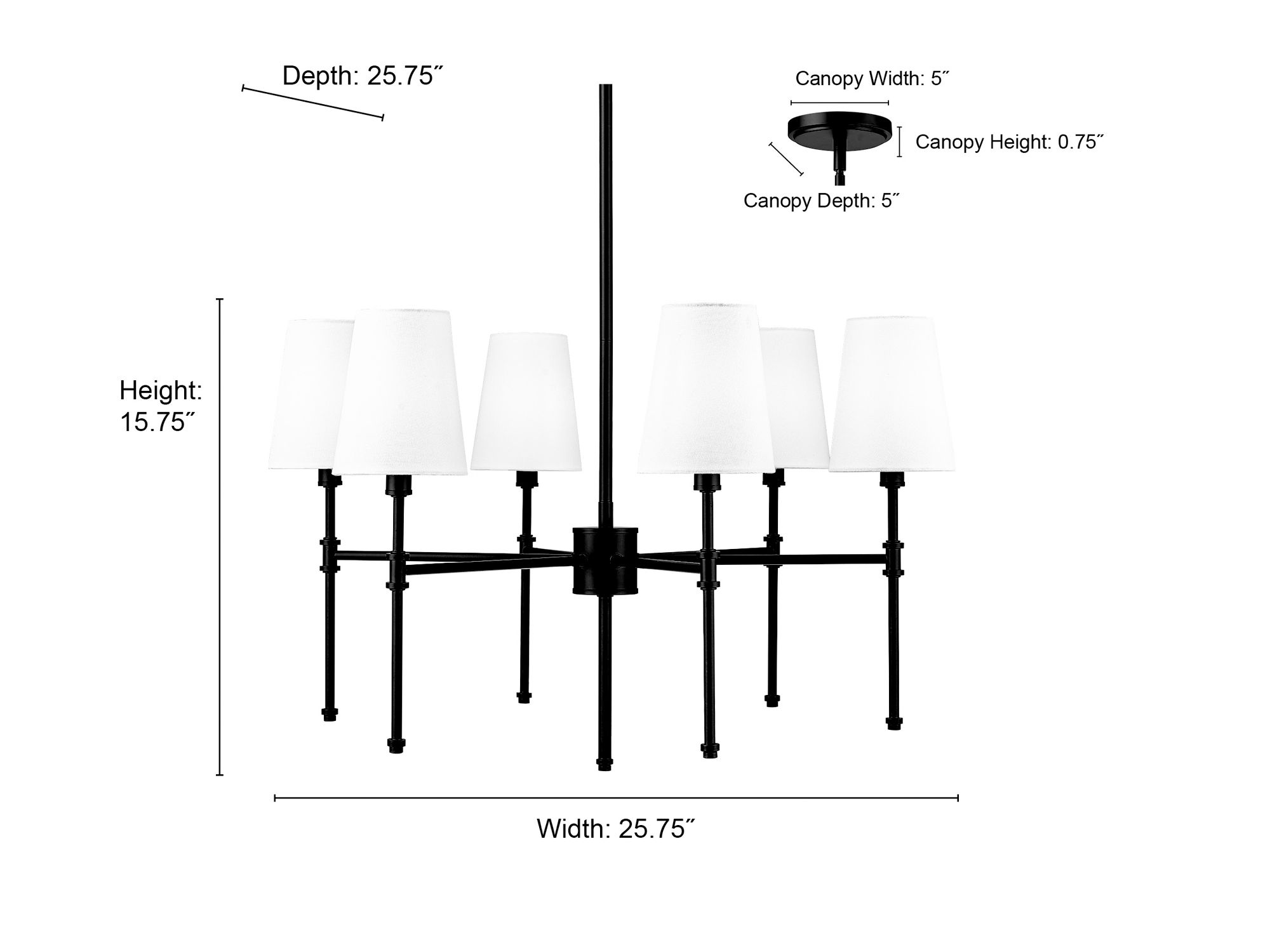 Image 7 Millennium Adorra 6-Light 25.75" Vintage Brass Chandelier with Fabric Shade more views
