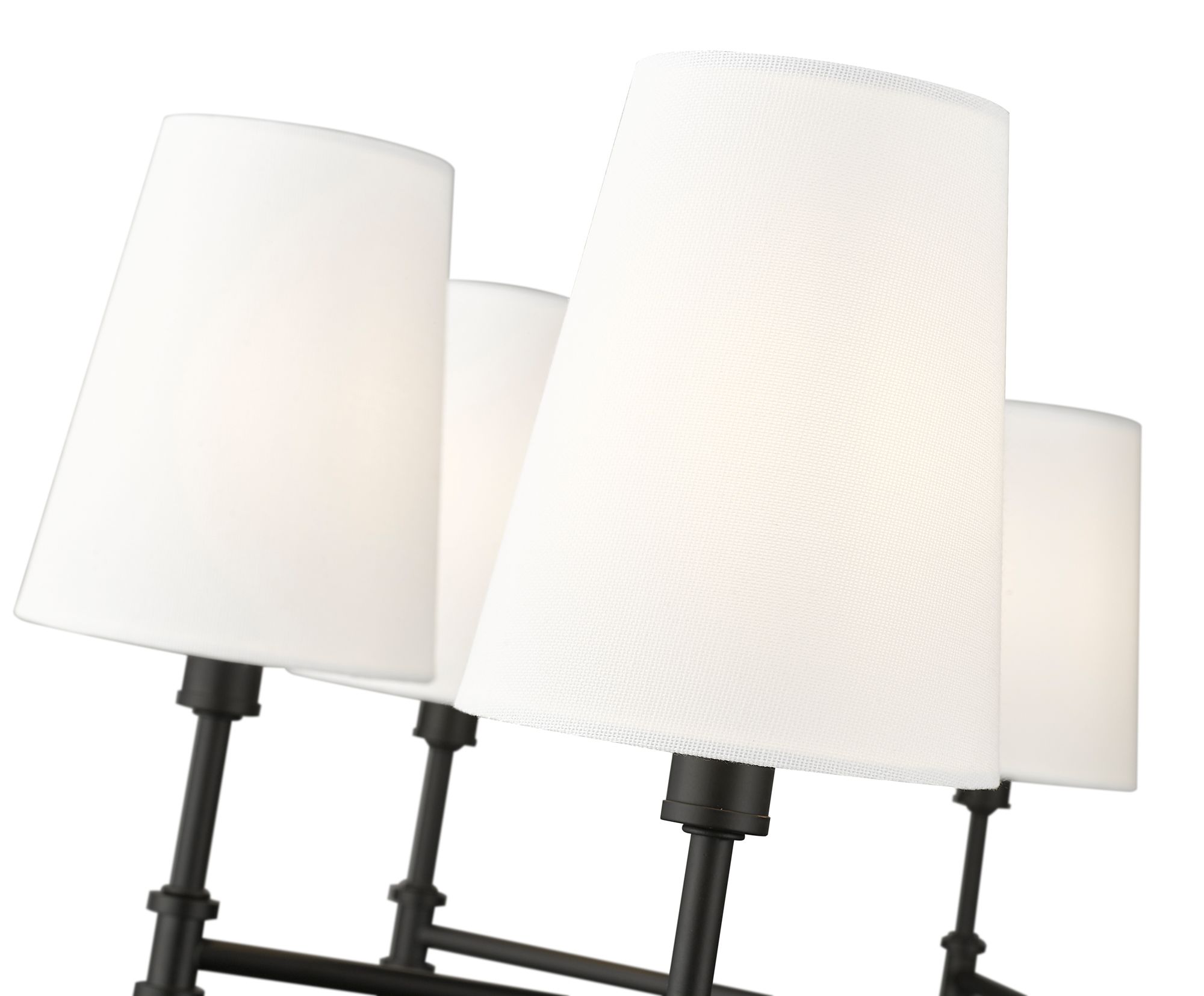 Image 4 Millennium Adorra 8-Light 30" Matte Black Chandelier with Fabric Shade more views