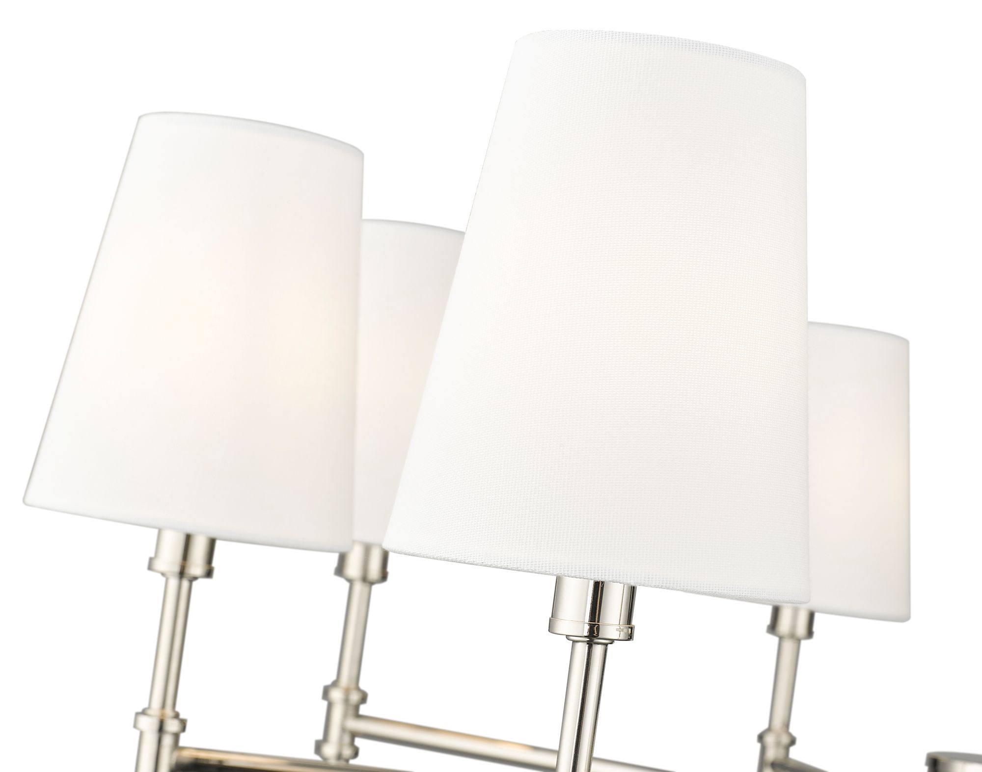 Image 4 Millennium Adorra 8-Light 30" Polished Nickel Chandelier with Fabric Shade more views
