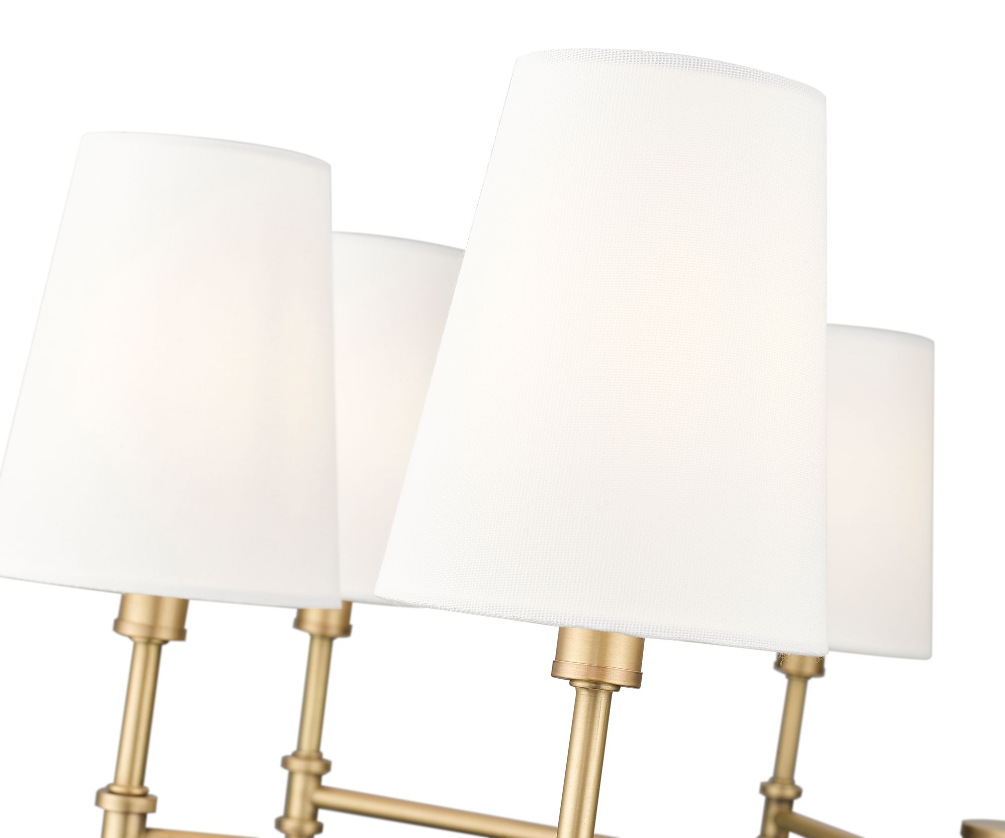 Image 4 Millennium Adorra 8-Light 30" Vintage Brass Chandelier with Fabric Shade more views