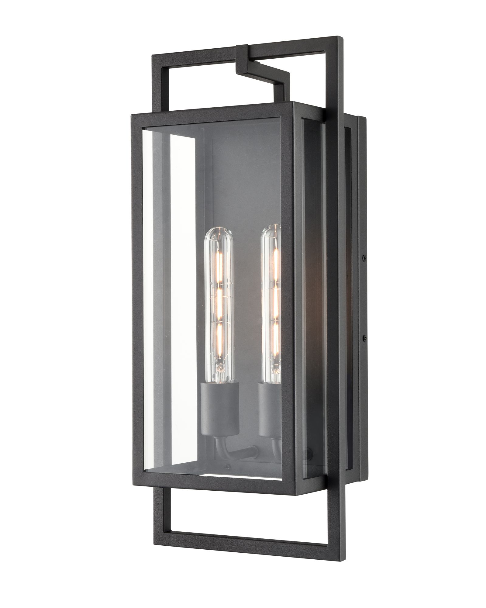 Thumbnail3 of Millennium Agatha 2-Light 19.6" Textured Black Outdoor Wall Sconce more views