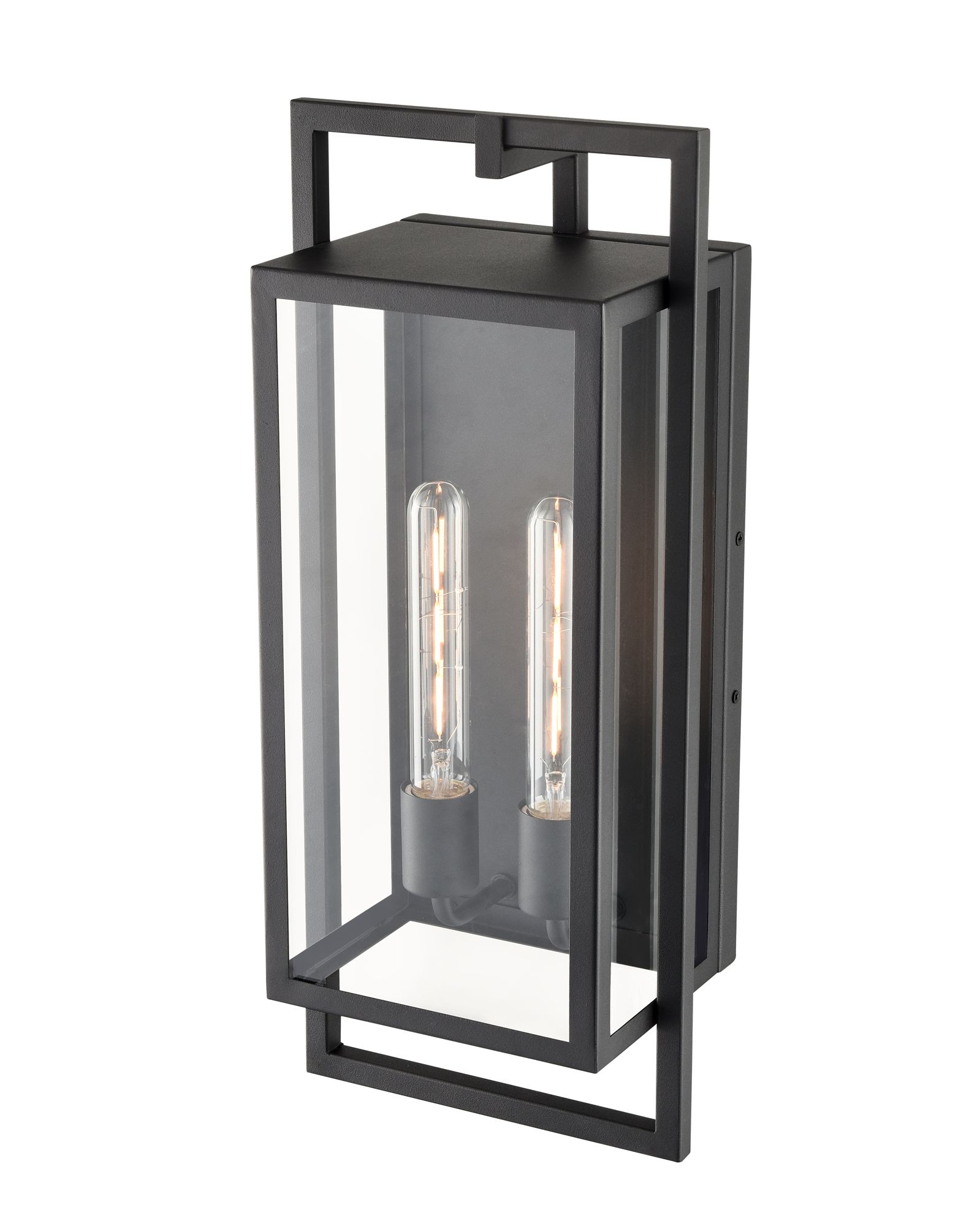 Thumbnail4 of Millennium Agatha 2-Light 19.6" Textured Black Outdoor Wall Sconce more views