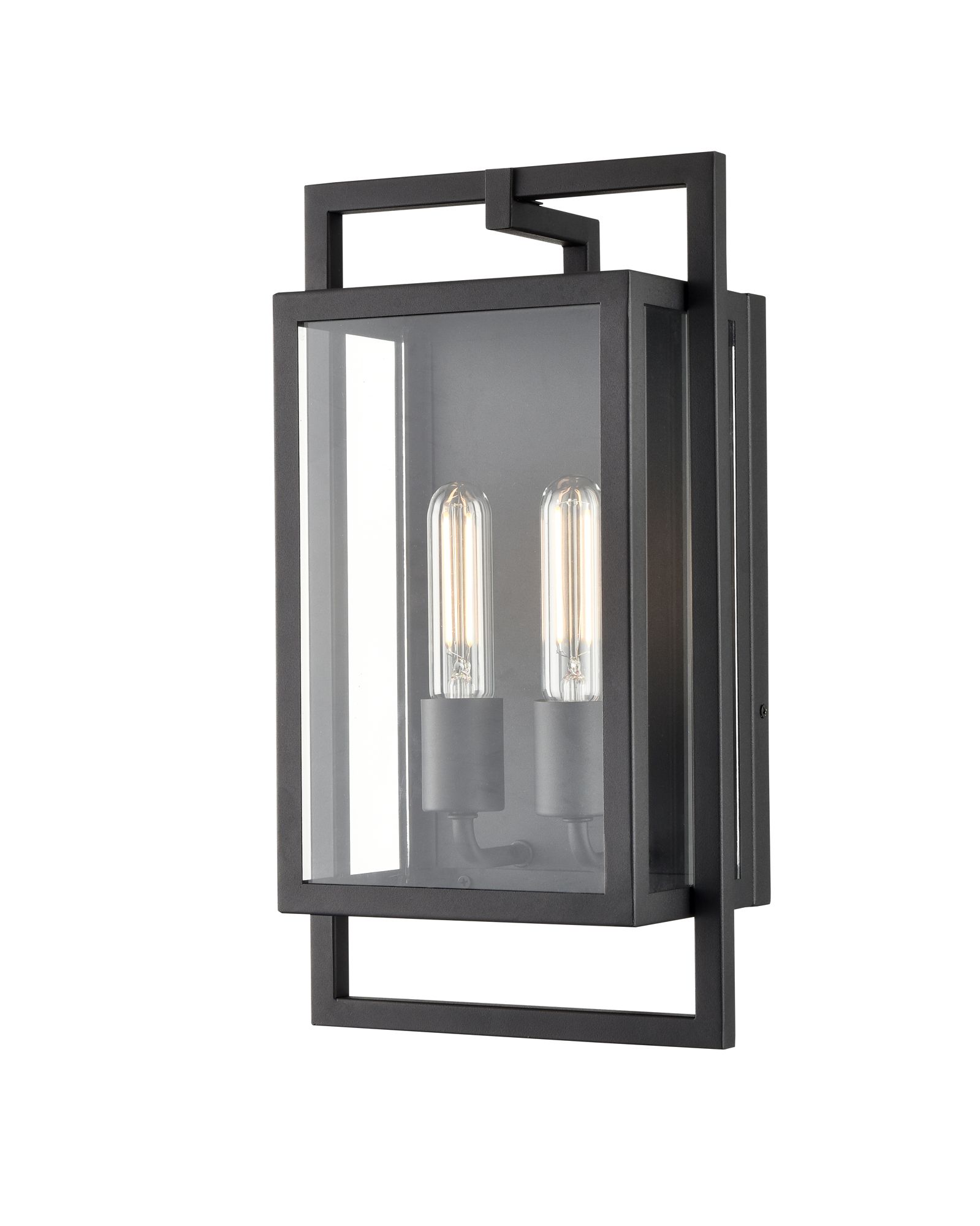 Image 2 Millennium Agatha 2-Light Outdoor Wall Sconce in Textured Black more views