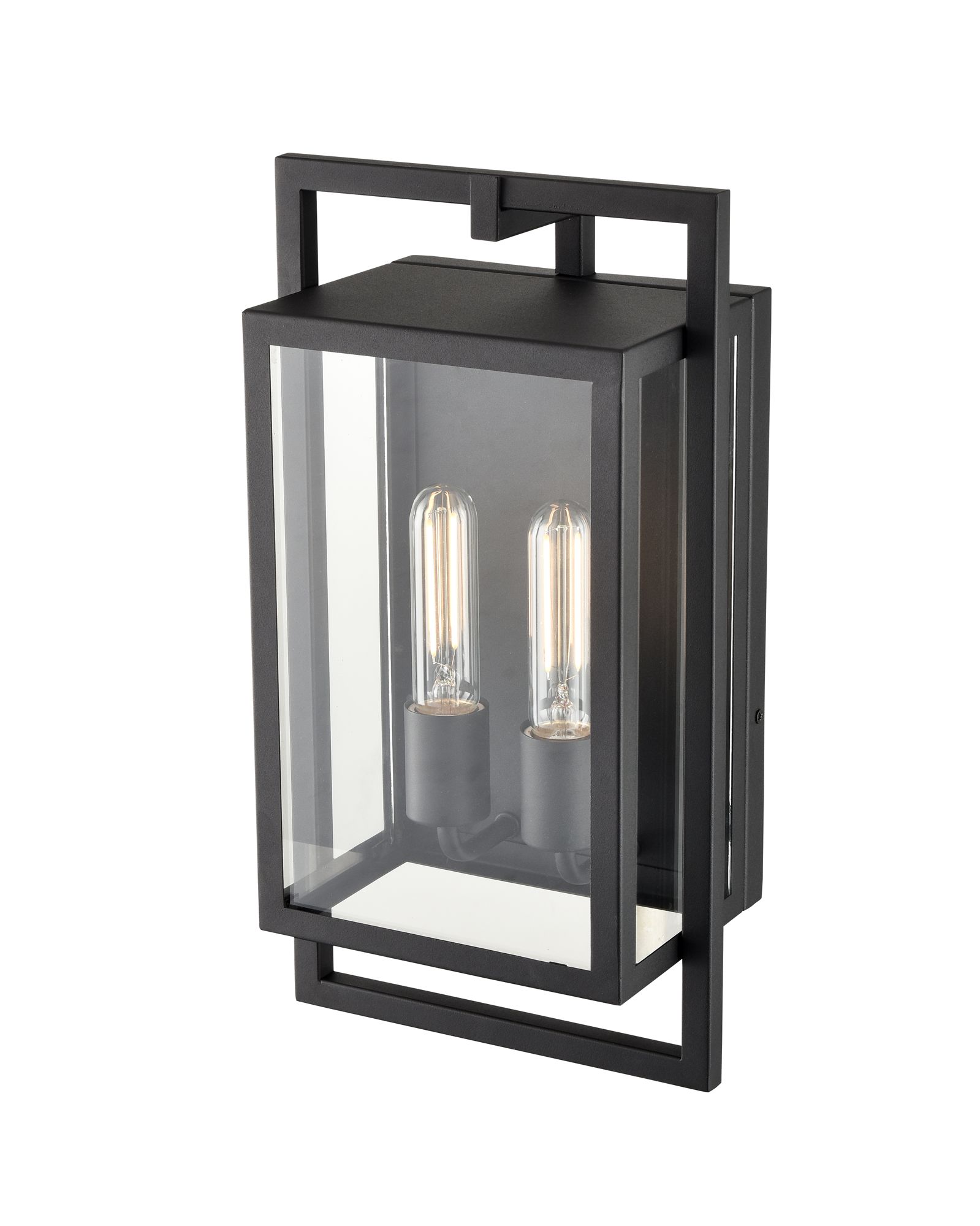 Image 3 Millennium Agatha 2-Light Outdoor Wall Sconce in Textured Black more views