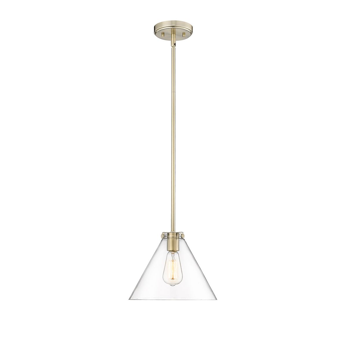 Image 2 Millennium Aliza 1-Light 11" Modern Gold Pendant with Glass Shade more views