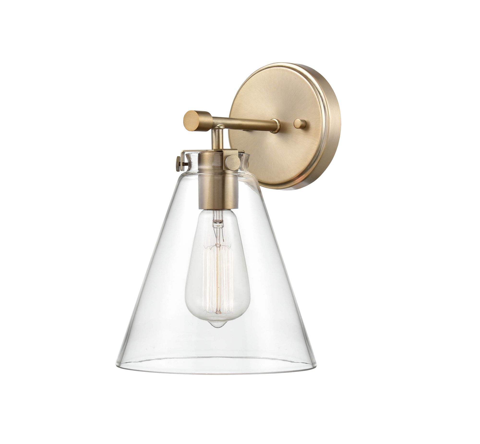 Image 4 Millennium Aliza 1-Light 7.5" Modern Gold Wall Sconce with Glass Shade more views